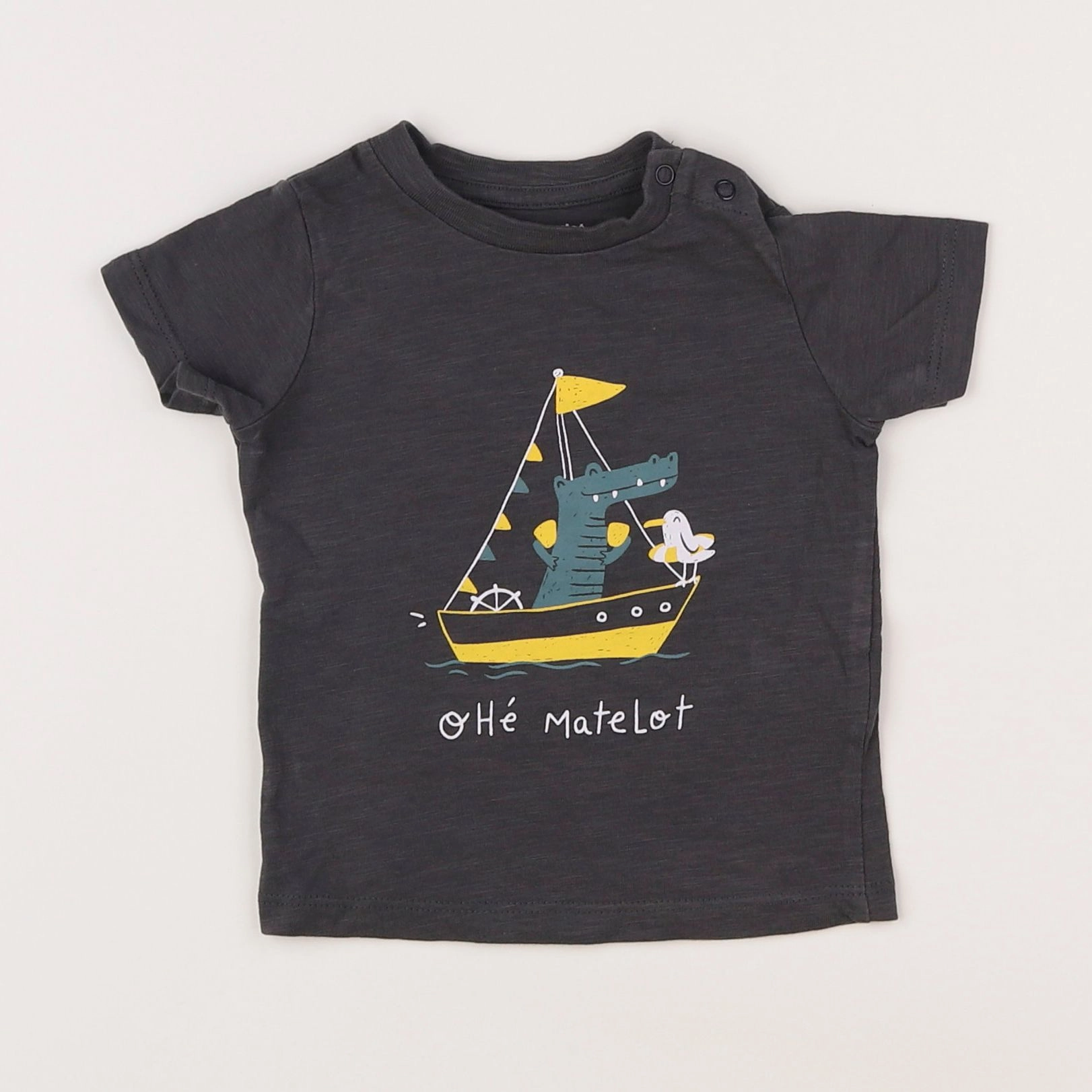 Vertbaudet - tee-shirt gris - 6 mois