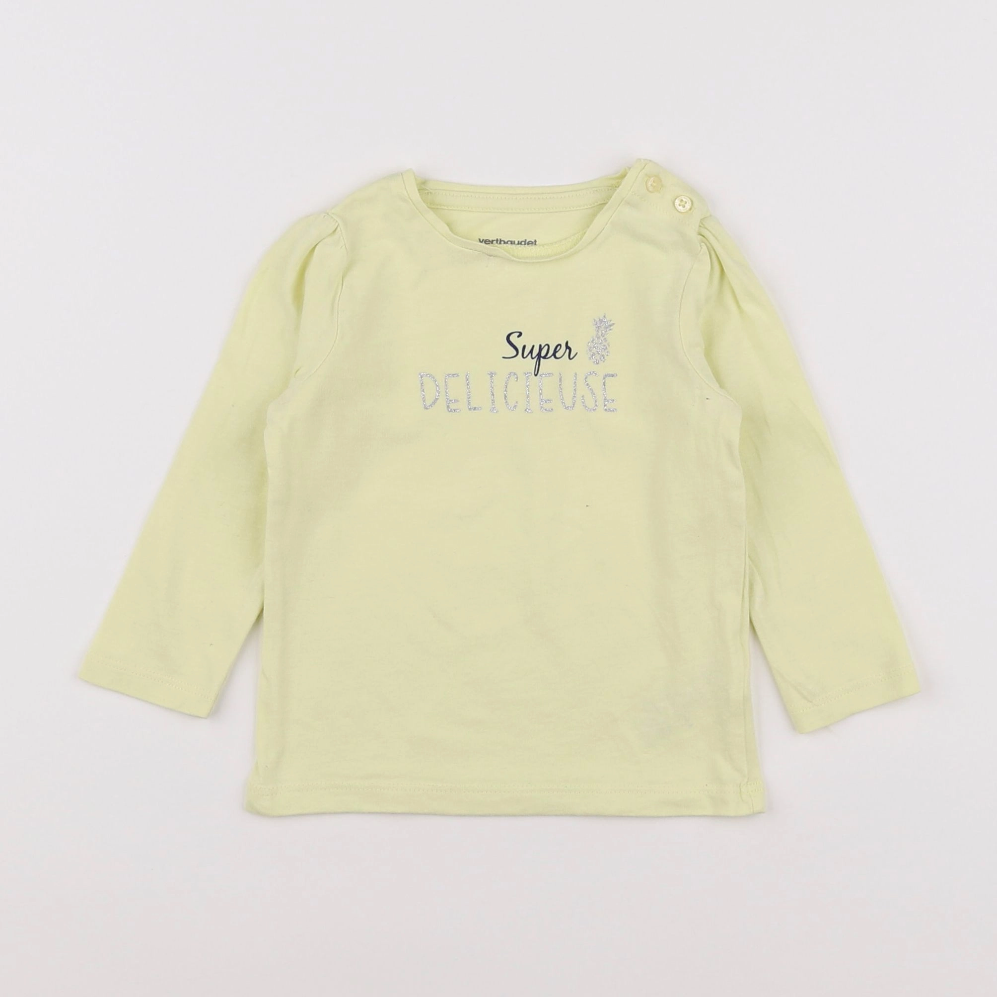 Vertbaudet - tee-shirt jaune - 12 mois