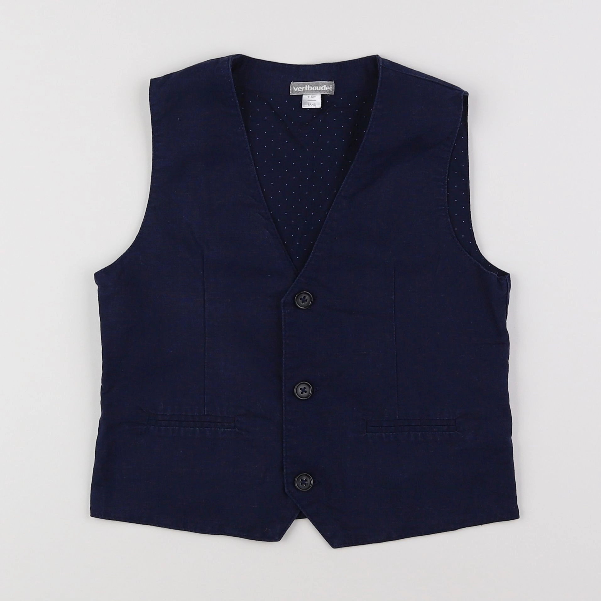 Vertbaudet - gilet bleu - 6 ans