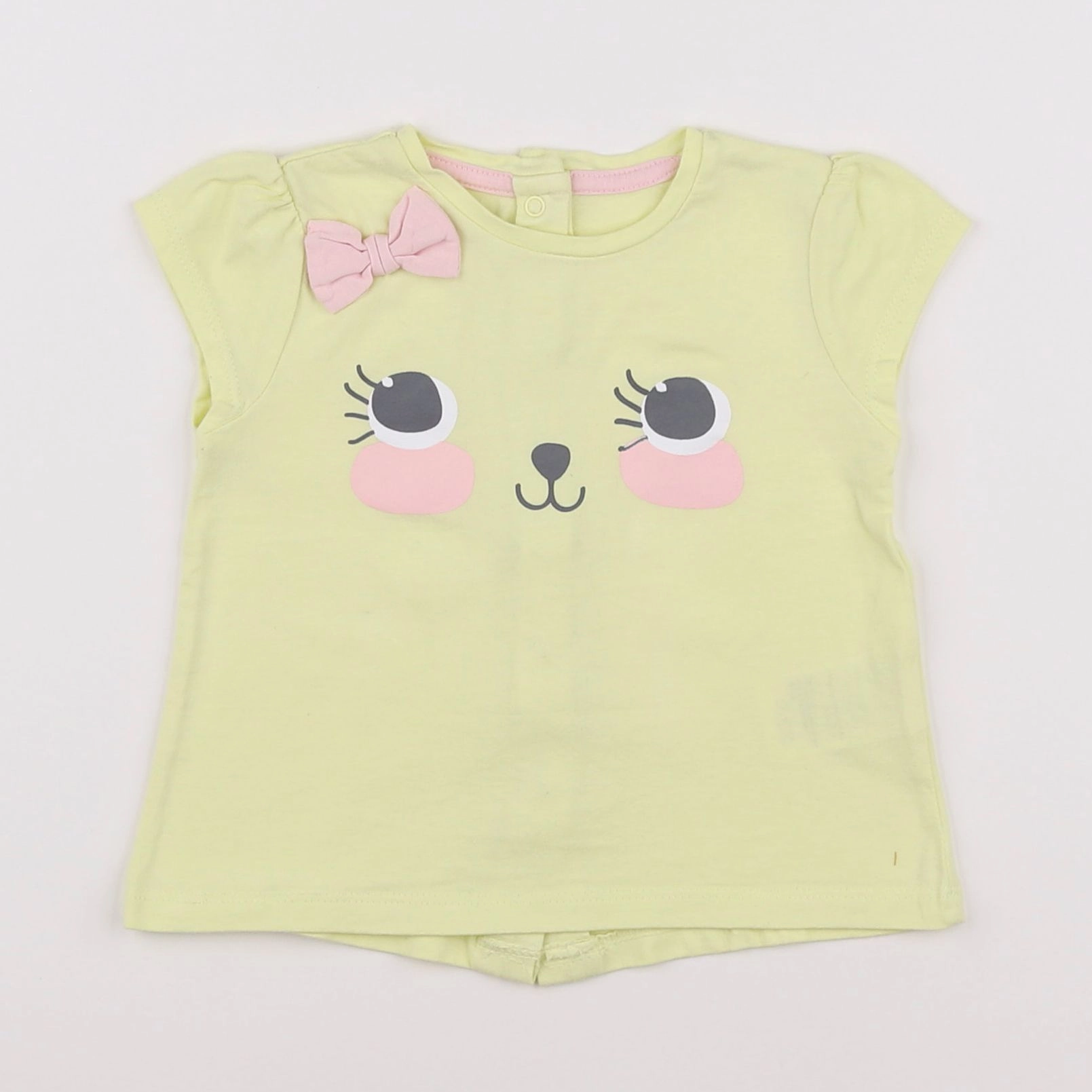 Vertbaudet - tee-shirt jaune - 9 mois