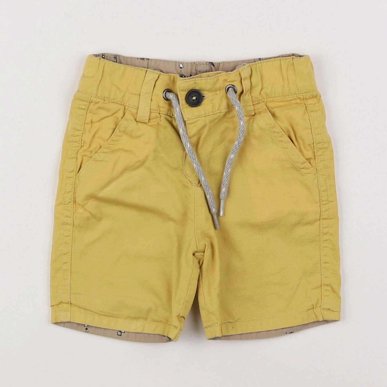 IKKS - short réversible jaune - 6 mois