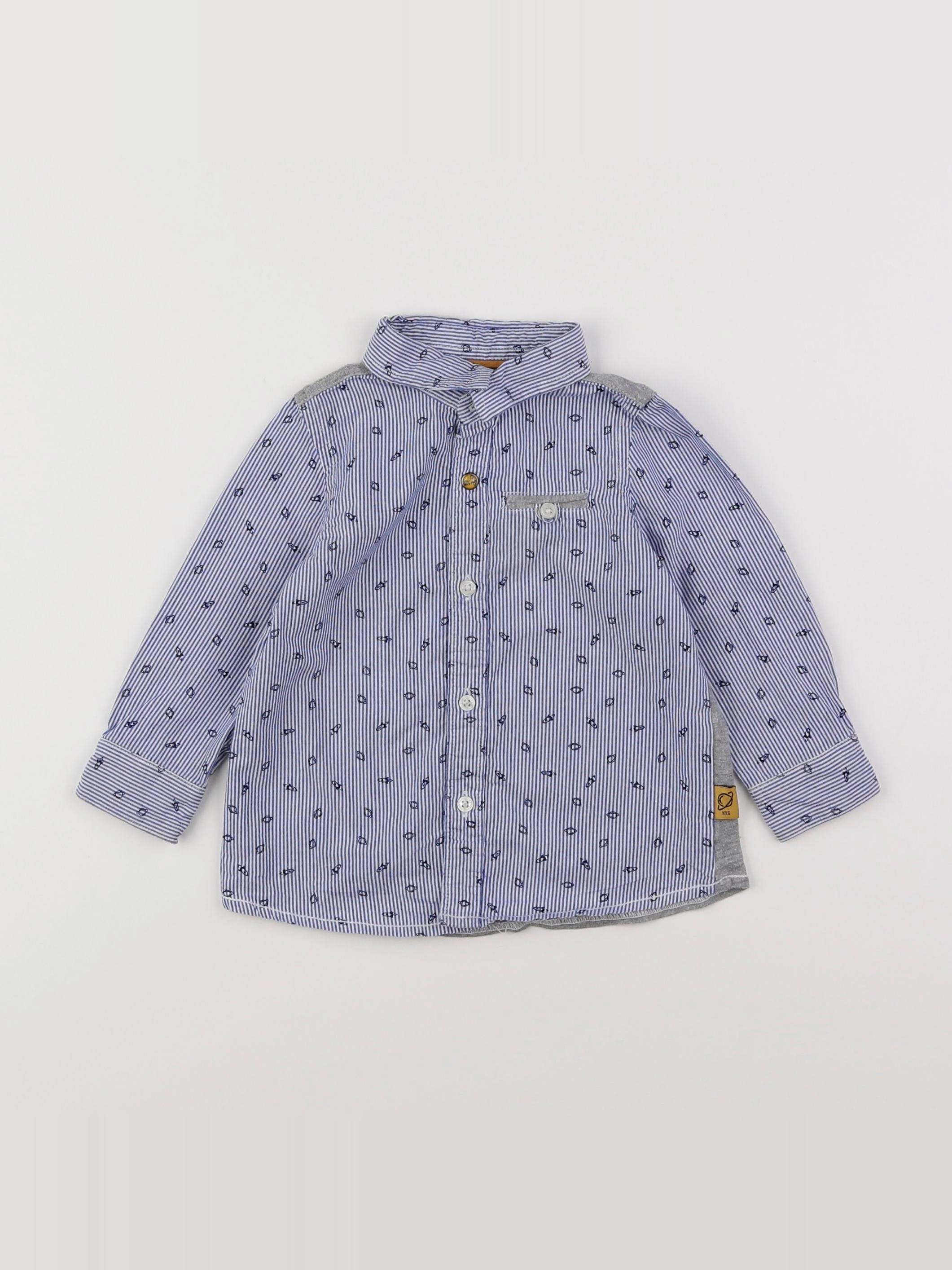 IKKS - chemise bleu - 12 mois