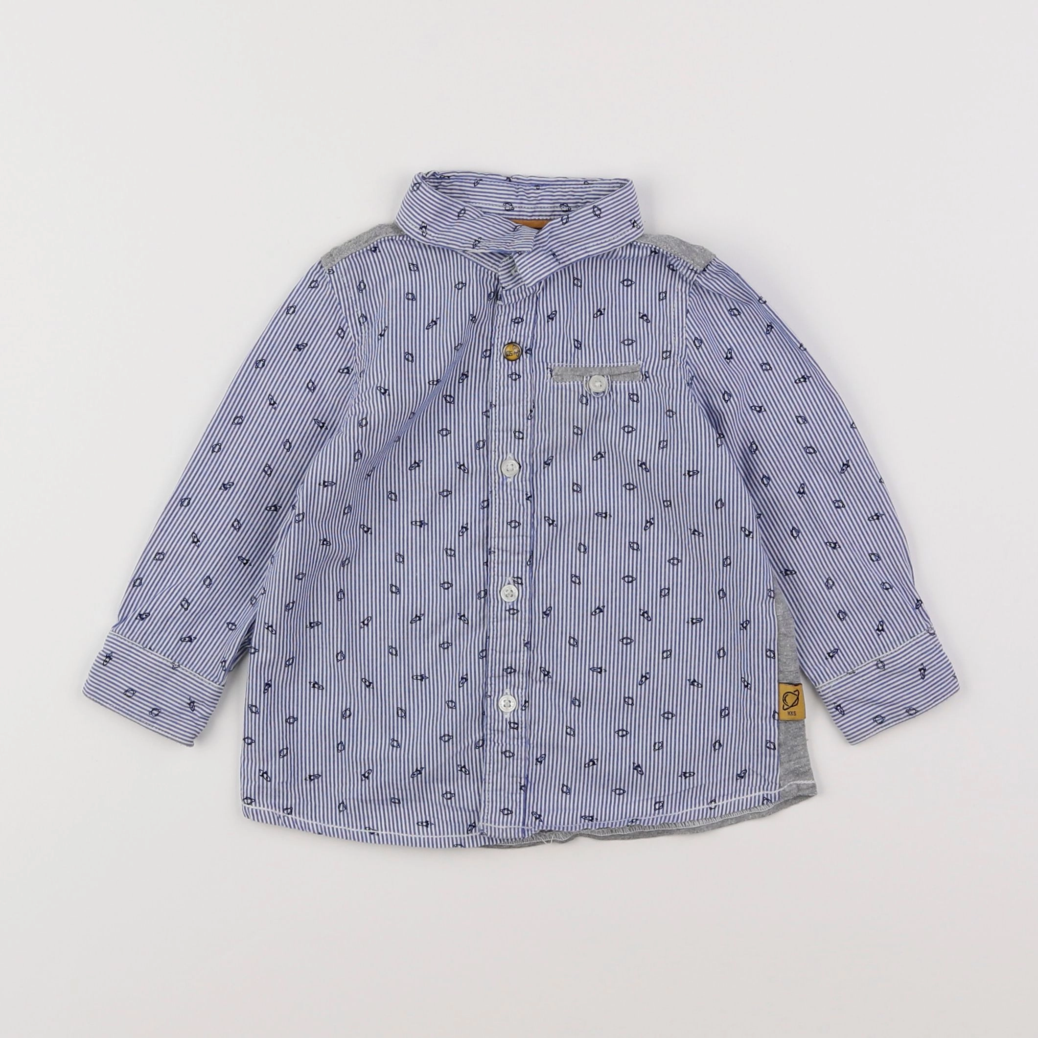IKKS - chemise bleu - 12 mois
