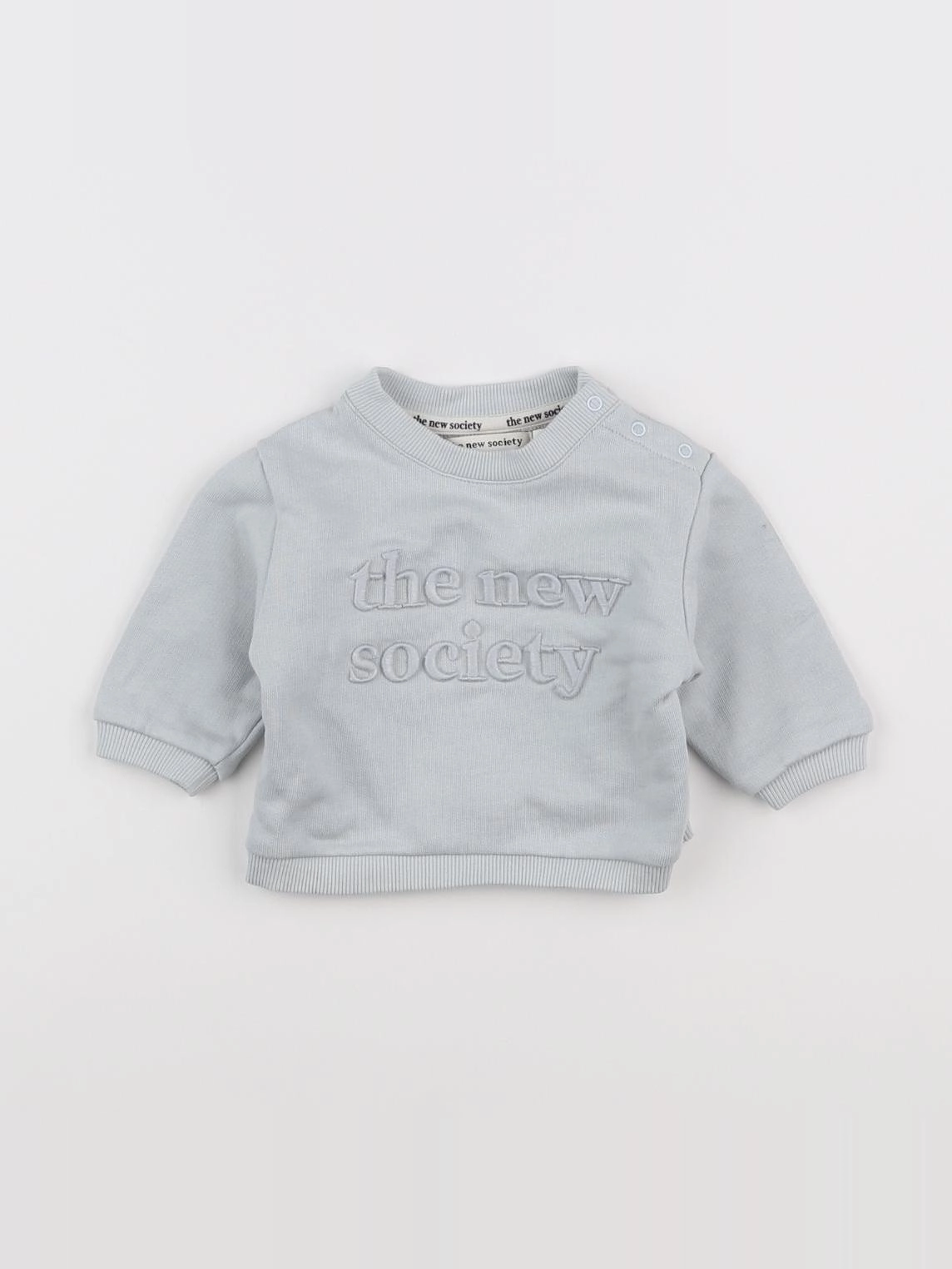 The new society - sweat bleu - 3 mois