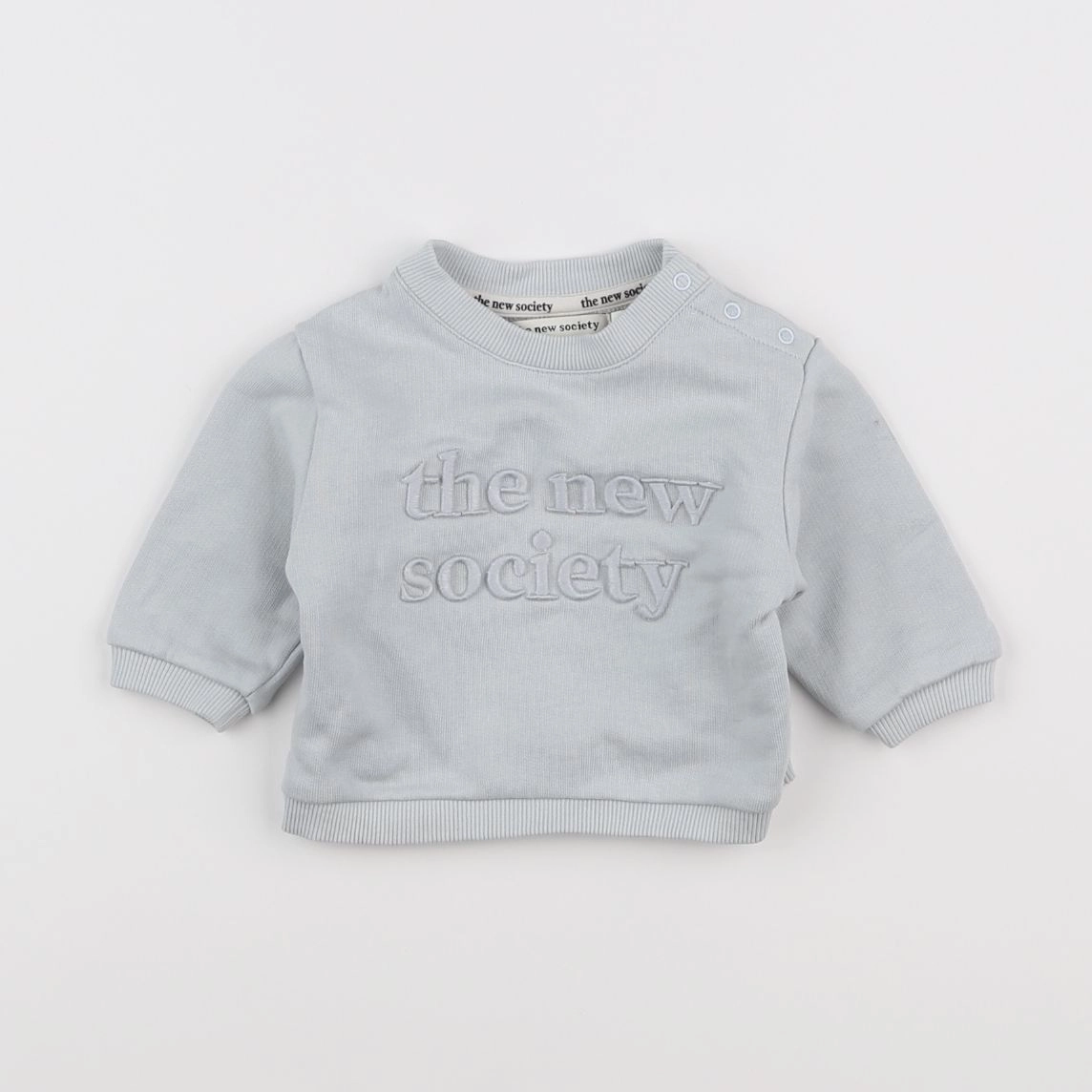 The new society - sweat bleu - 3 mois