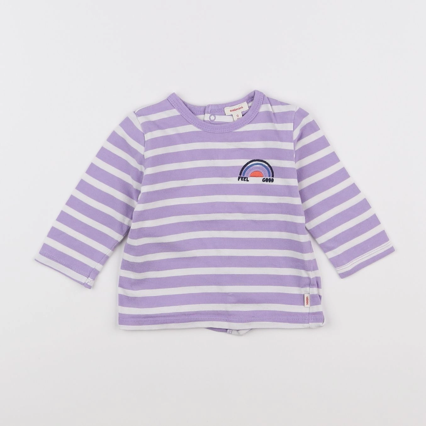 Catimini - tee-shirt blanc, violet - 9 mois