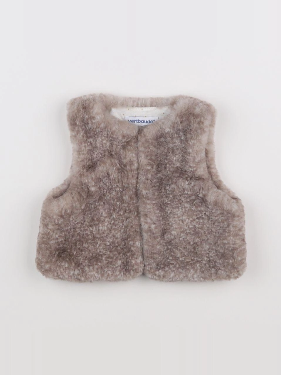 Vertbaudet - gilet taupe - 3 mois