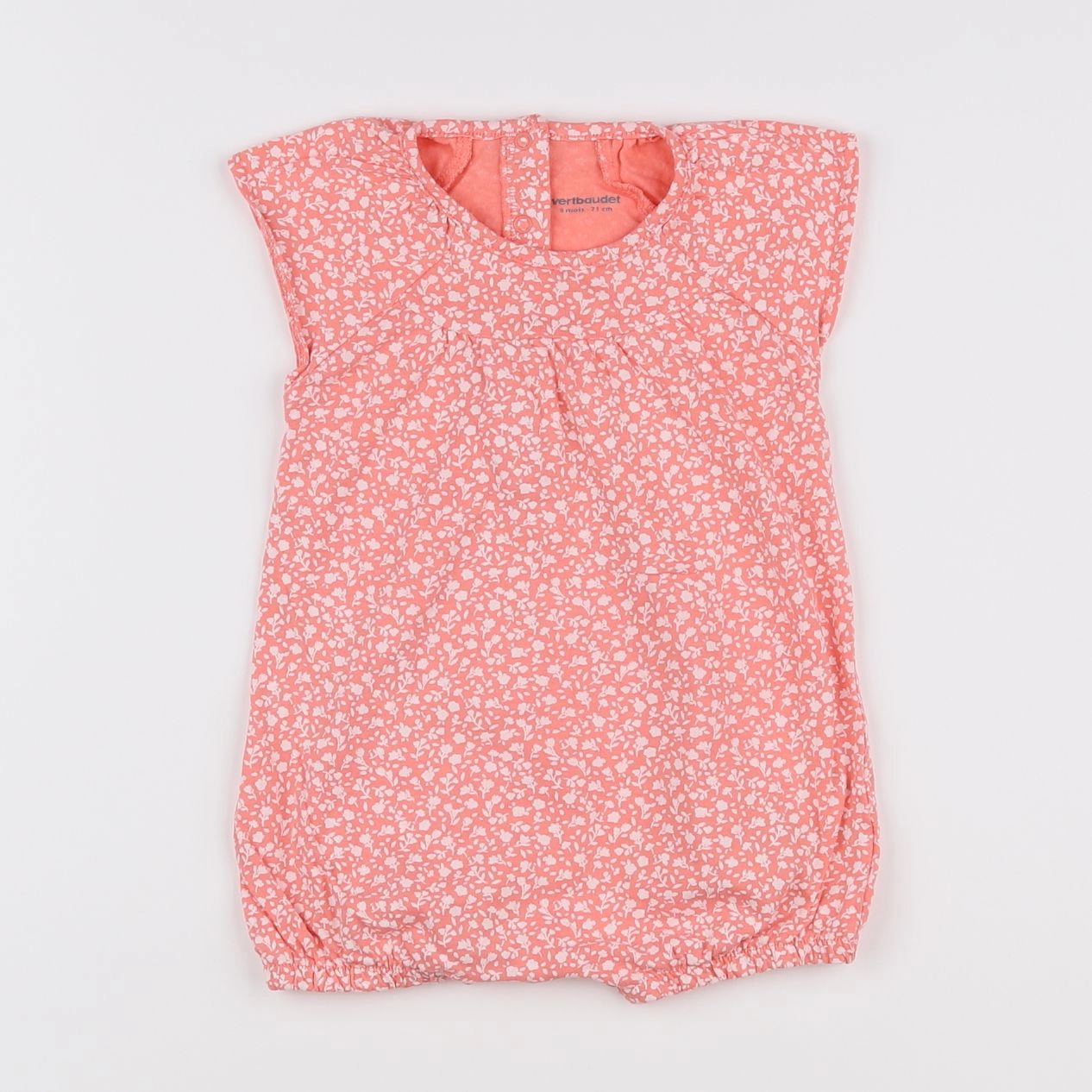 Vertbaudet - combinaison rose - 9 mois