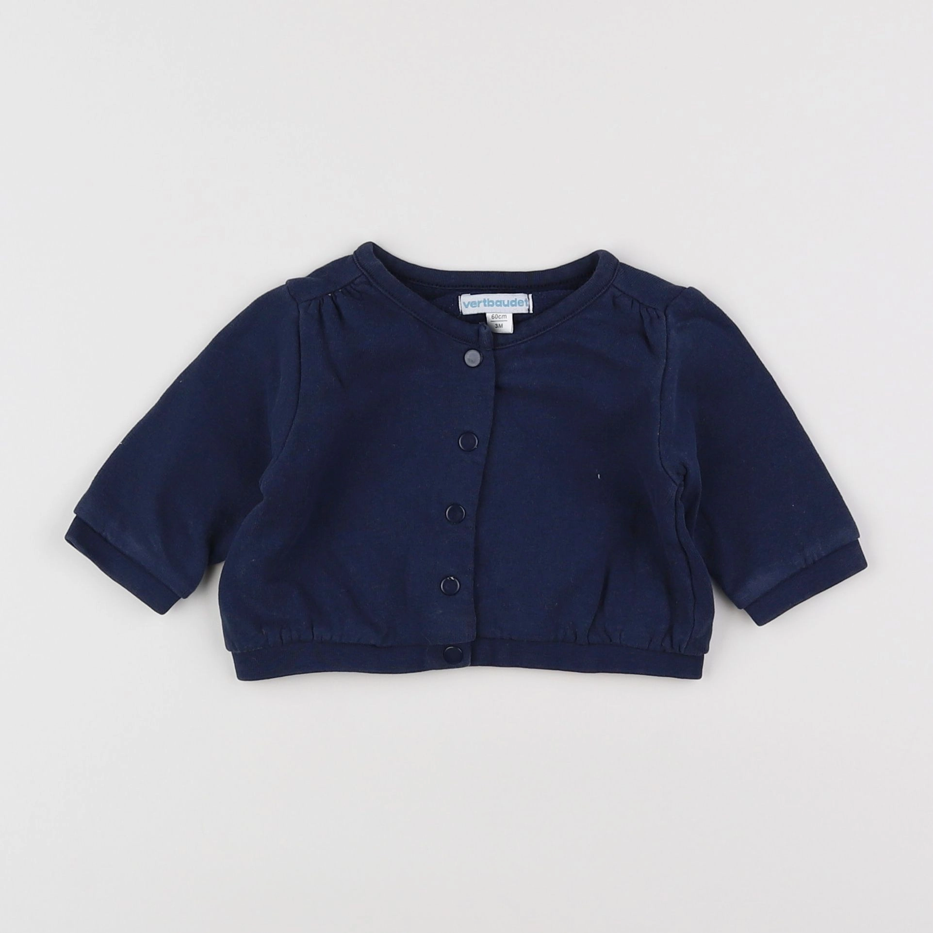 Vertbaudet - sweat bleu - 3 mois
