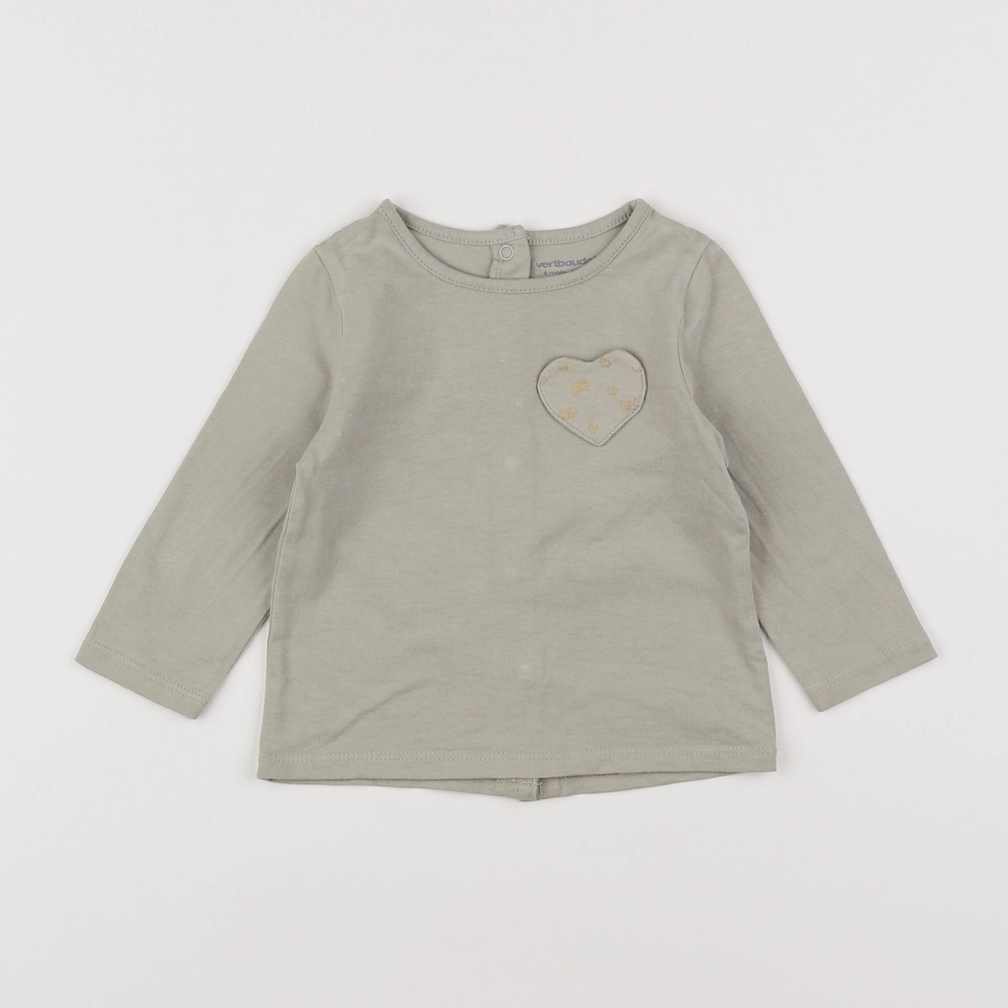 Vertbaudet - tee-shirt vert - 6 mois