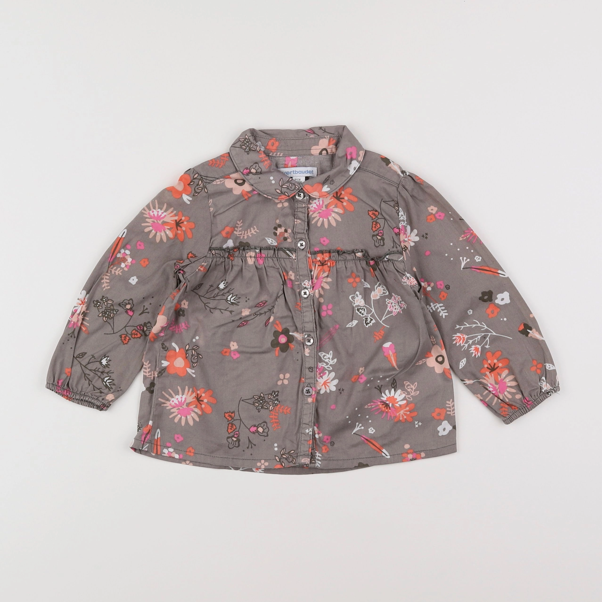 Vertbaudet - robe gris - 18 mois