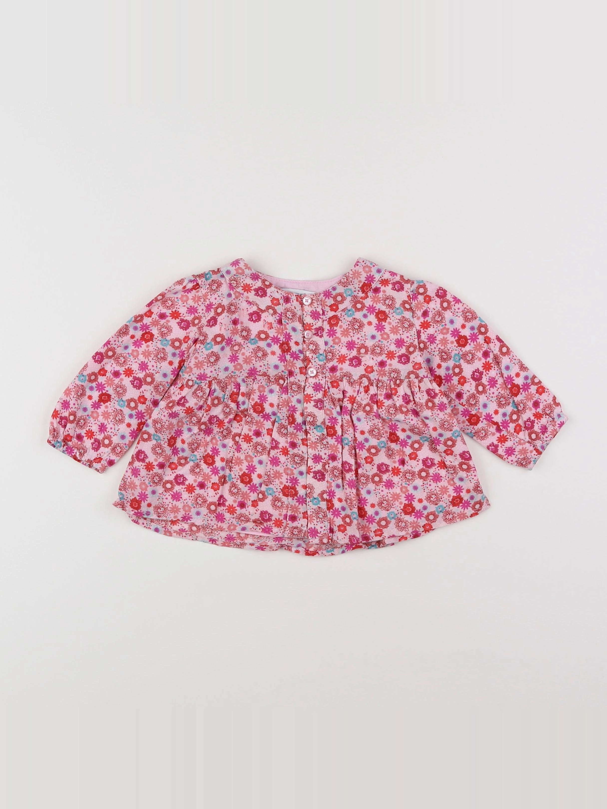 Vertbaudet - blouse multicolore - 6 mois