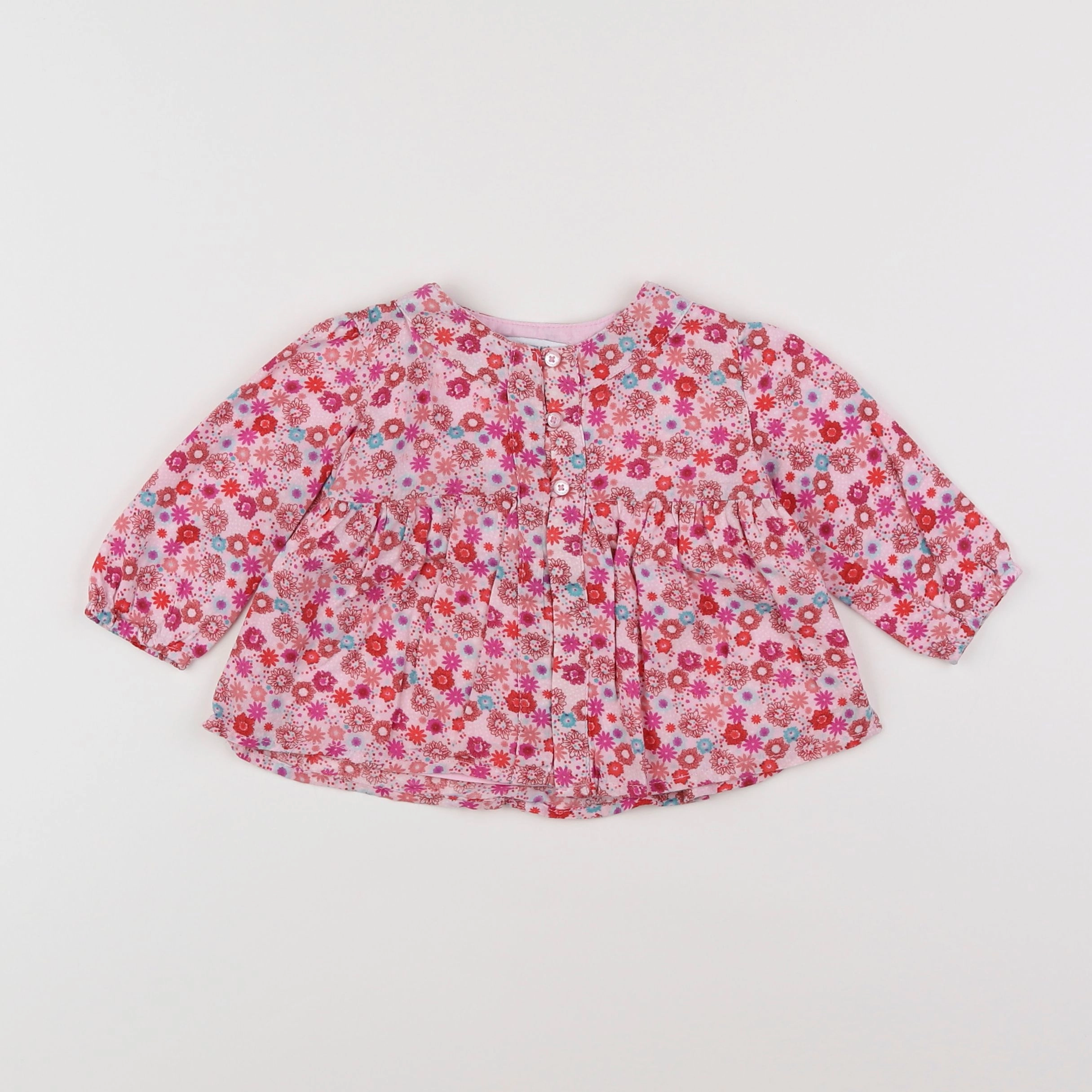 Vertbaudet - blouse multicolore - 6 mois