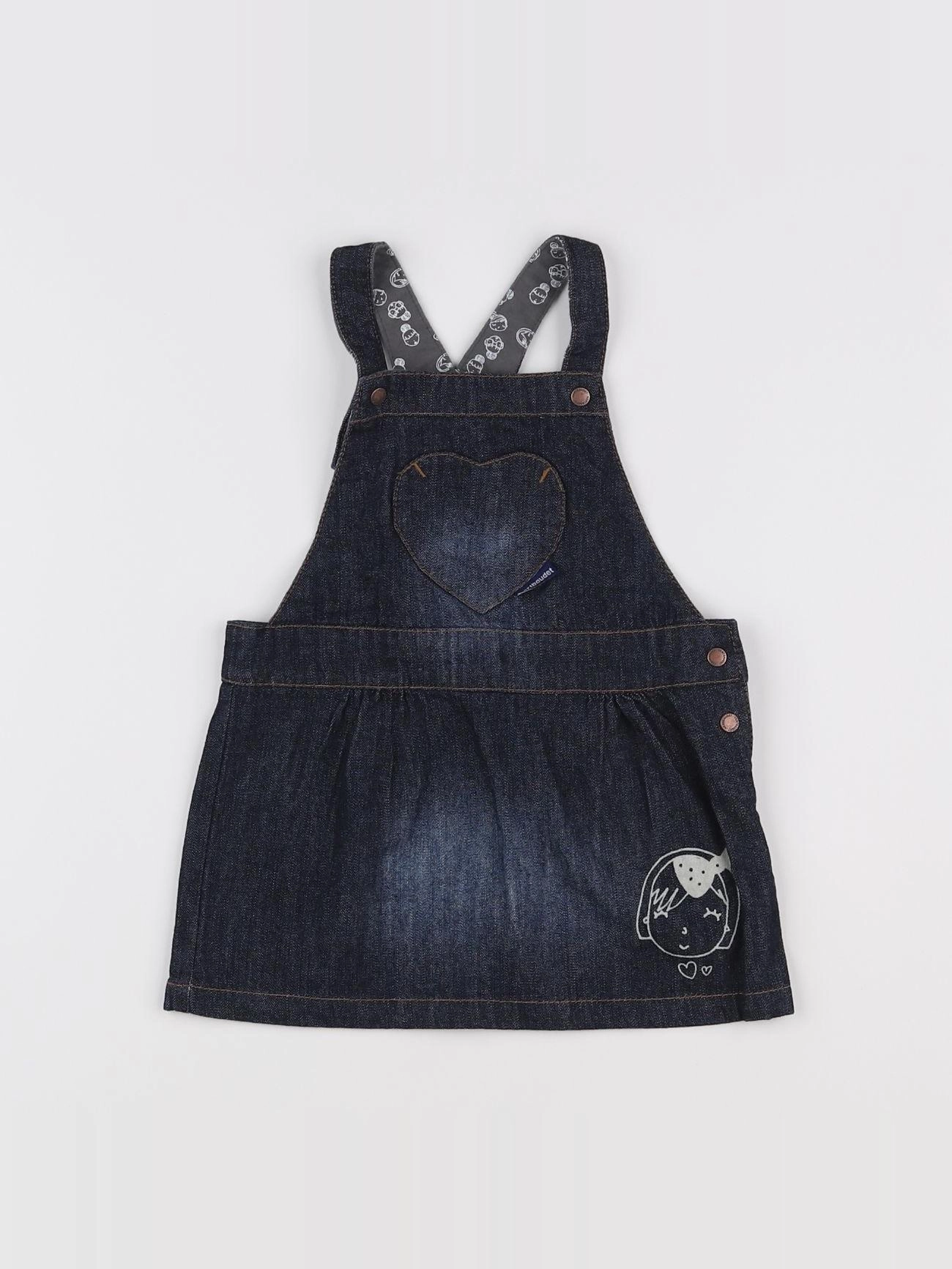 Vertbaudet - robe bleu - 18 mois