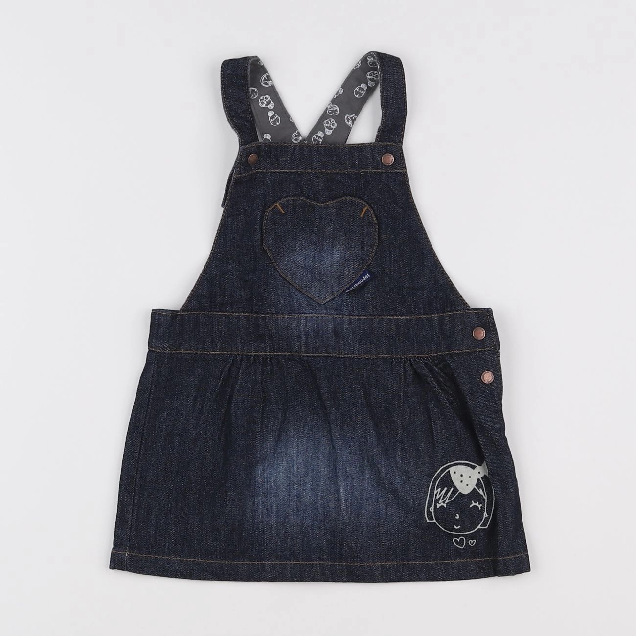 Vertbaudet - robe bleu - 18 mois