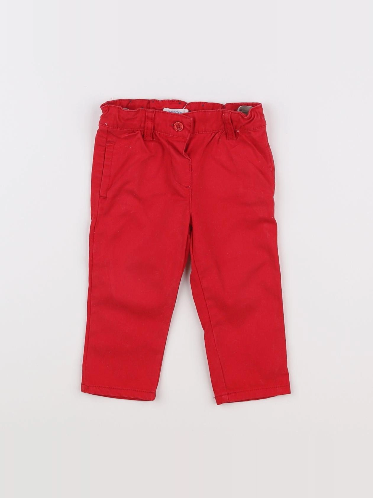 Boutchou - pantalon rouge - 6 mois
