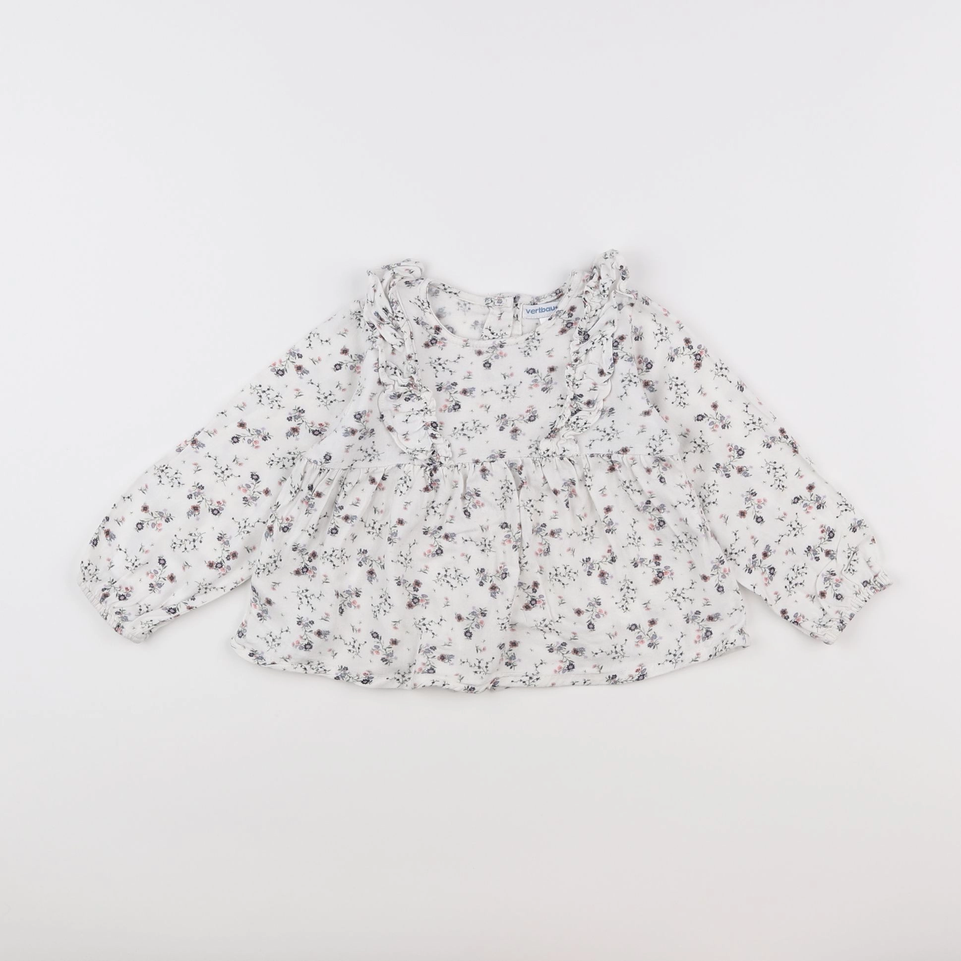 Vertbaudet - blouse blanc, multicolore - 2 ans