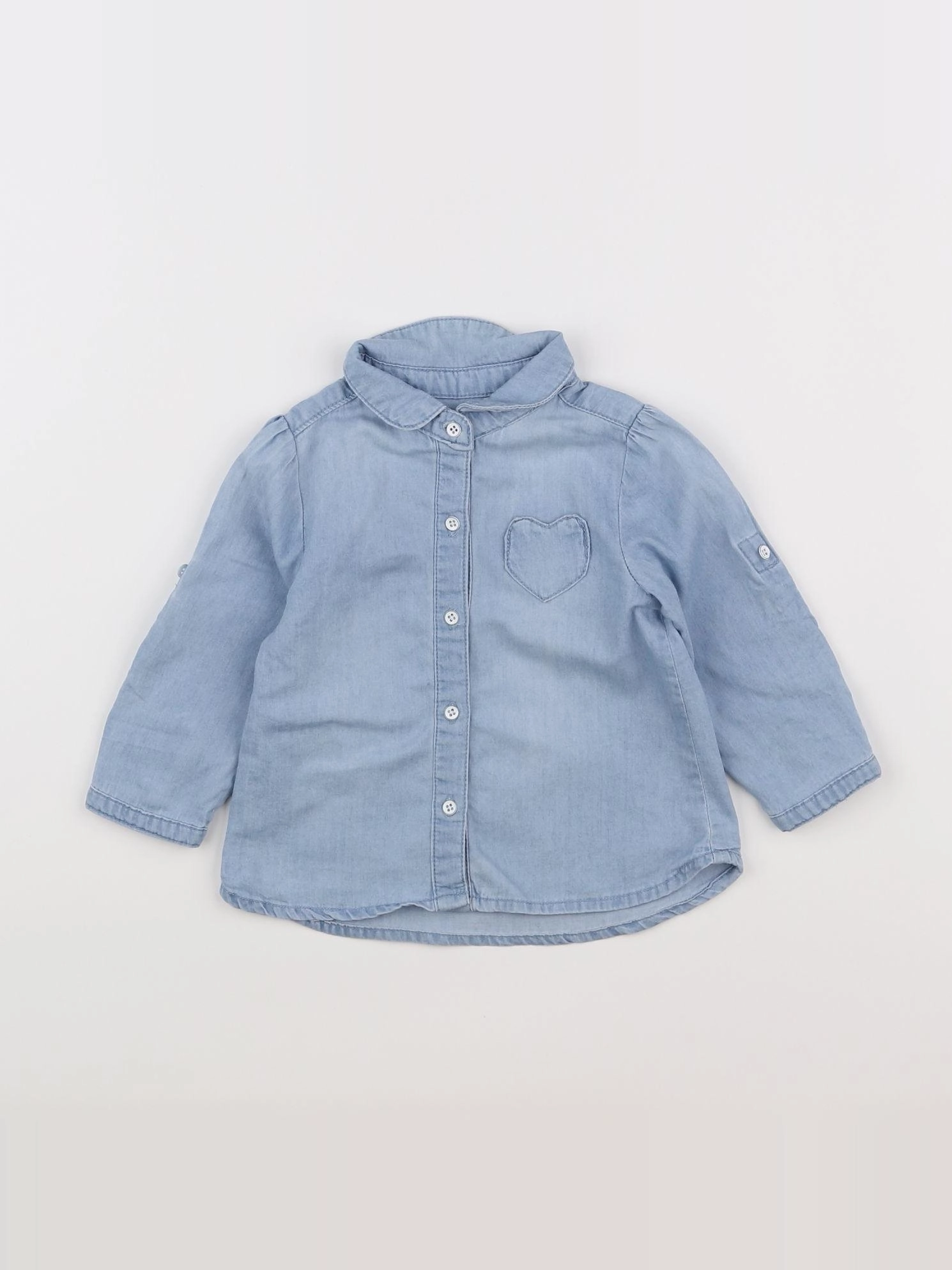 Vertbaudet - chemise bleu - 18 mois