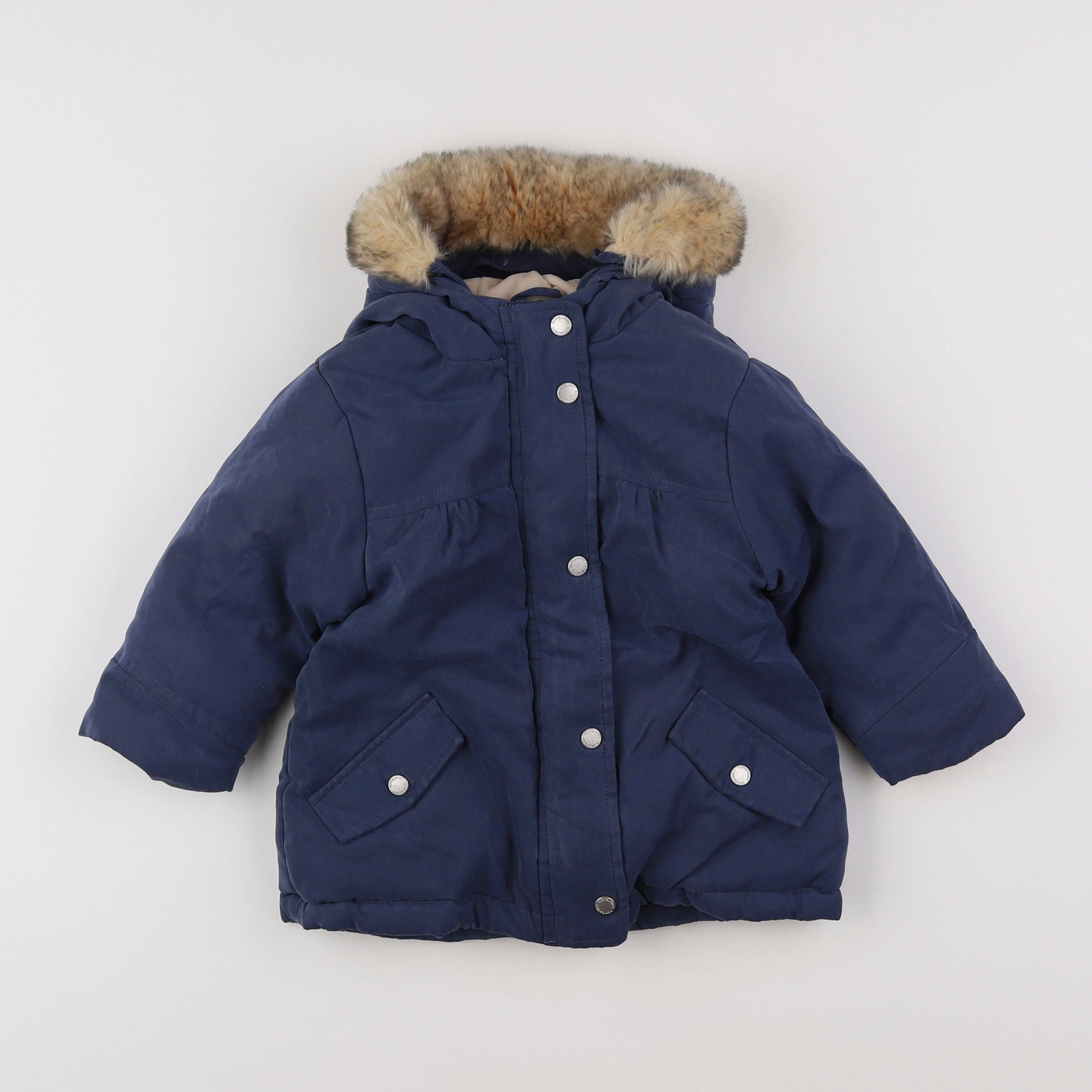 Vertbaudet - parka bleu - 18 mois