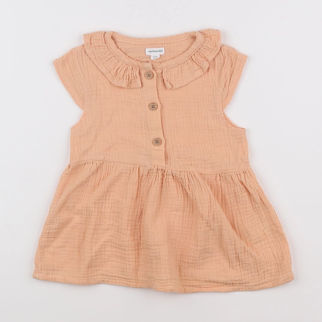 Vertbaudet - robe orange - 12 mois