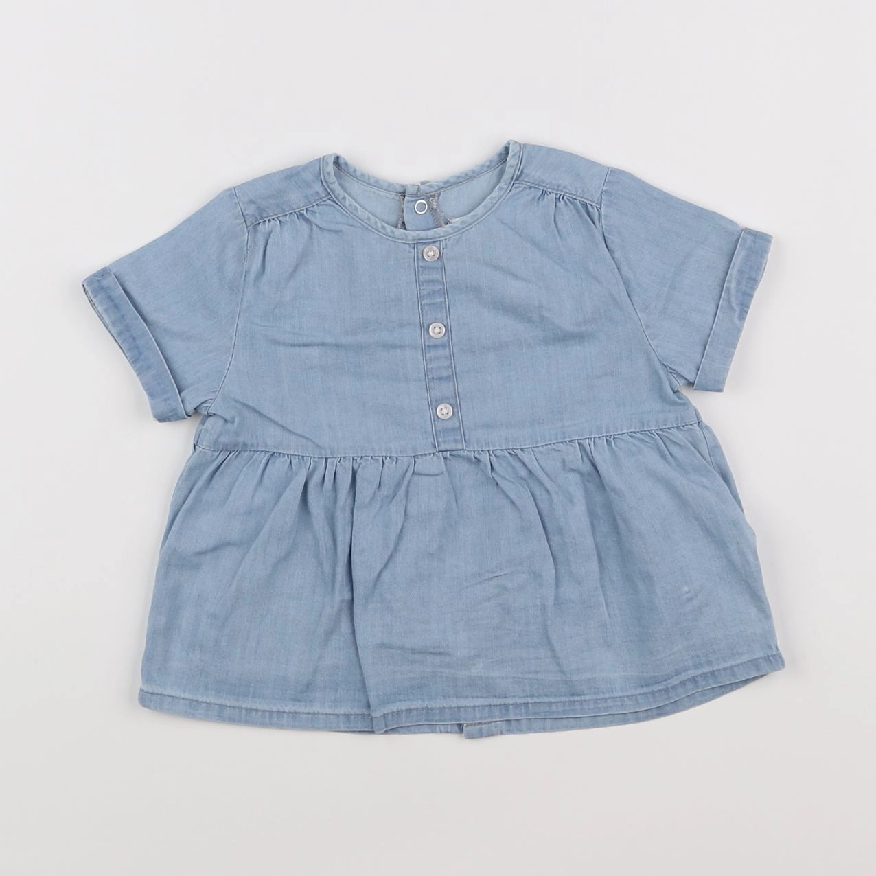 Vertbaudet - blouse bleu - 12 mois
