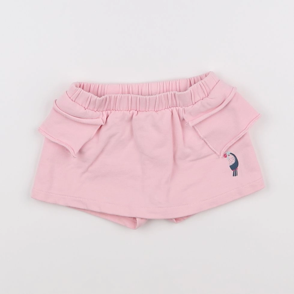 Vertbaudet - jupe short rose - 12 mois