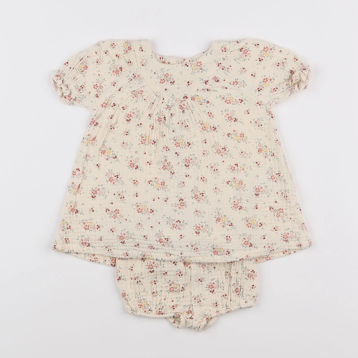 Vertbaudet - robe beige - 3 mois