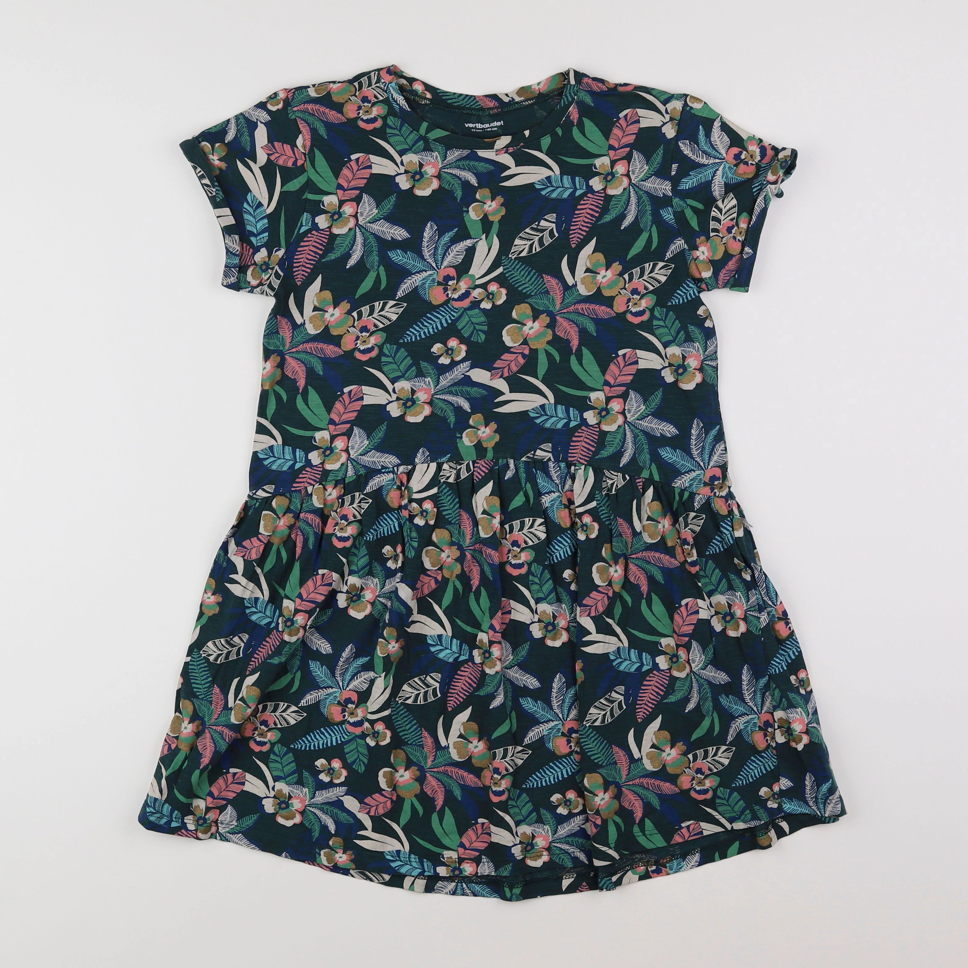 Vertbaudet - robe multicolore - 10 ans