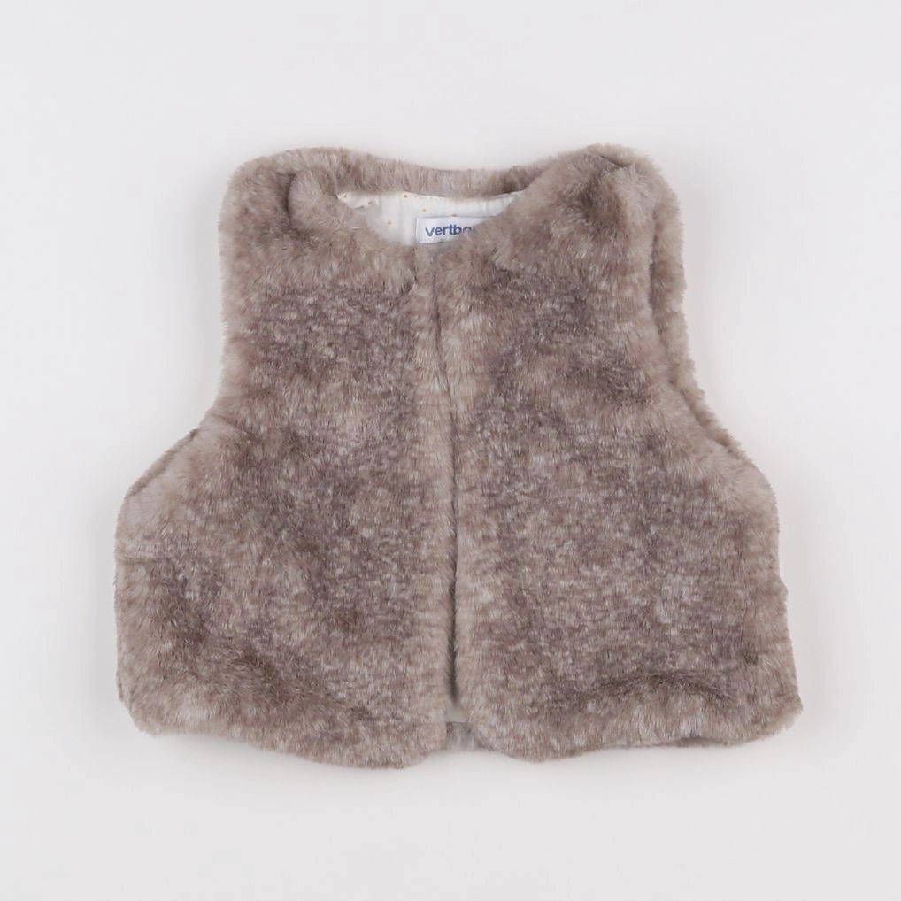 Vertbaudet - gilet marron - 9 mois