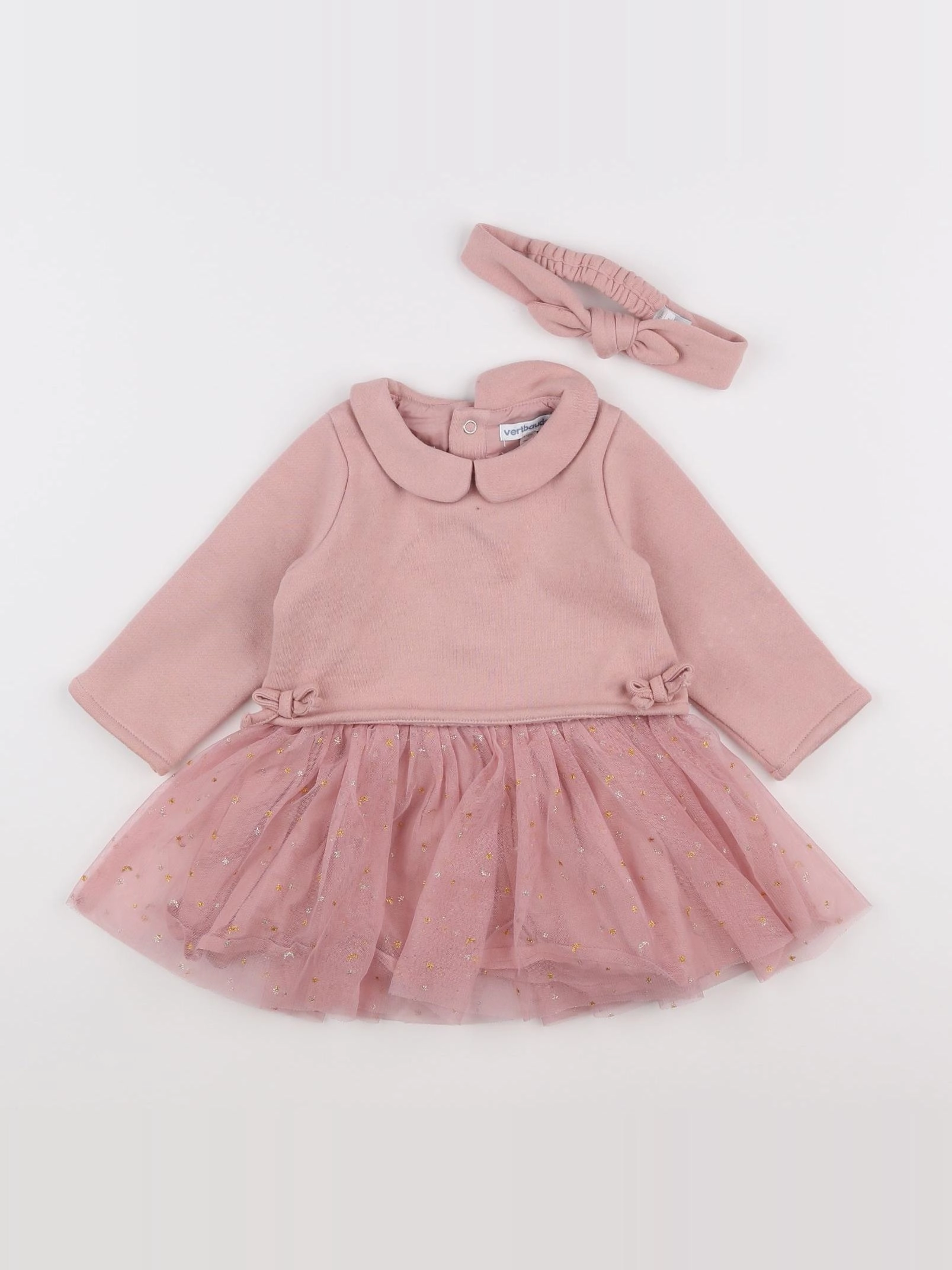 Vertbaudet - robe rose - 9 mois
