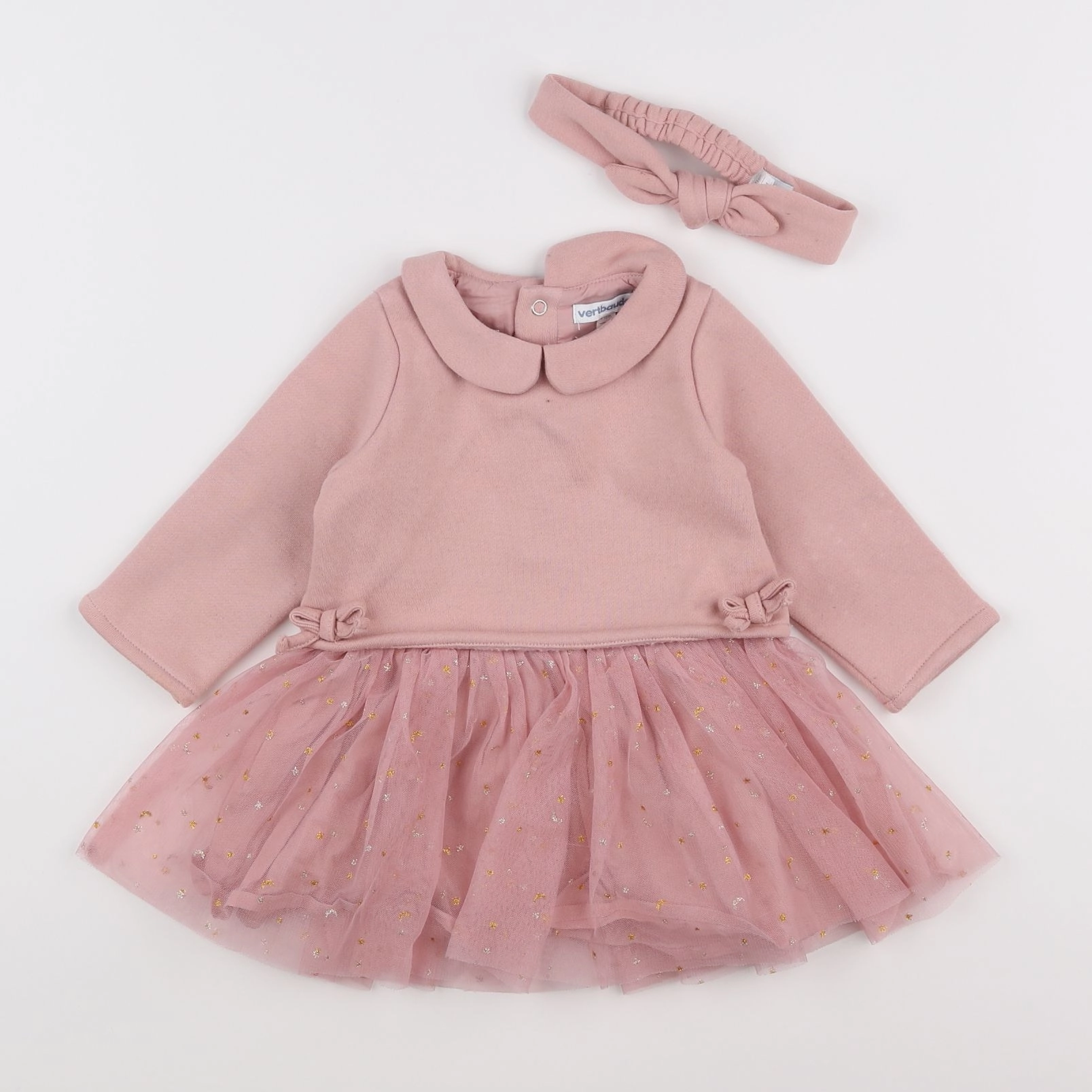 Vertbaudet - robe rose - 9 mois