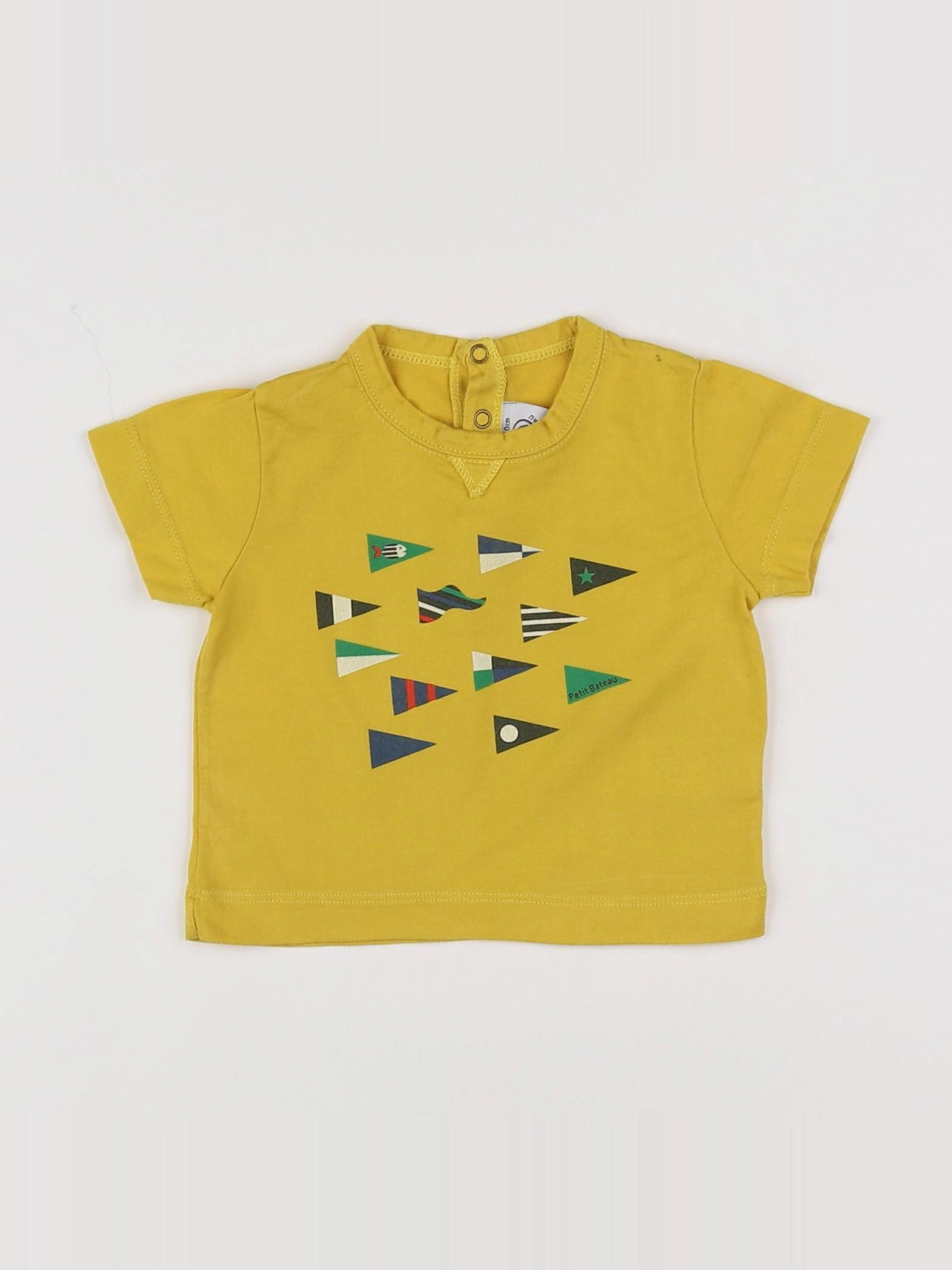 Petit Bateau - tee-shirt jaune, multicolore - 3 mois
