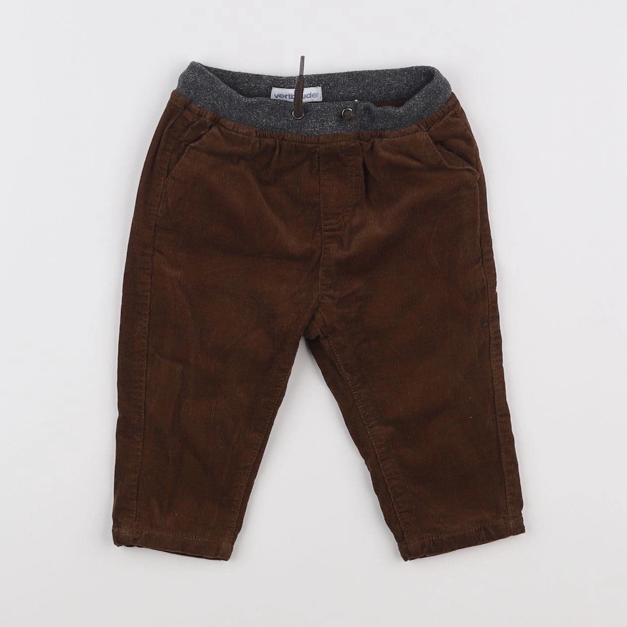 Vertbaudet - pantalon marron - 12 mois