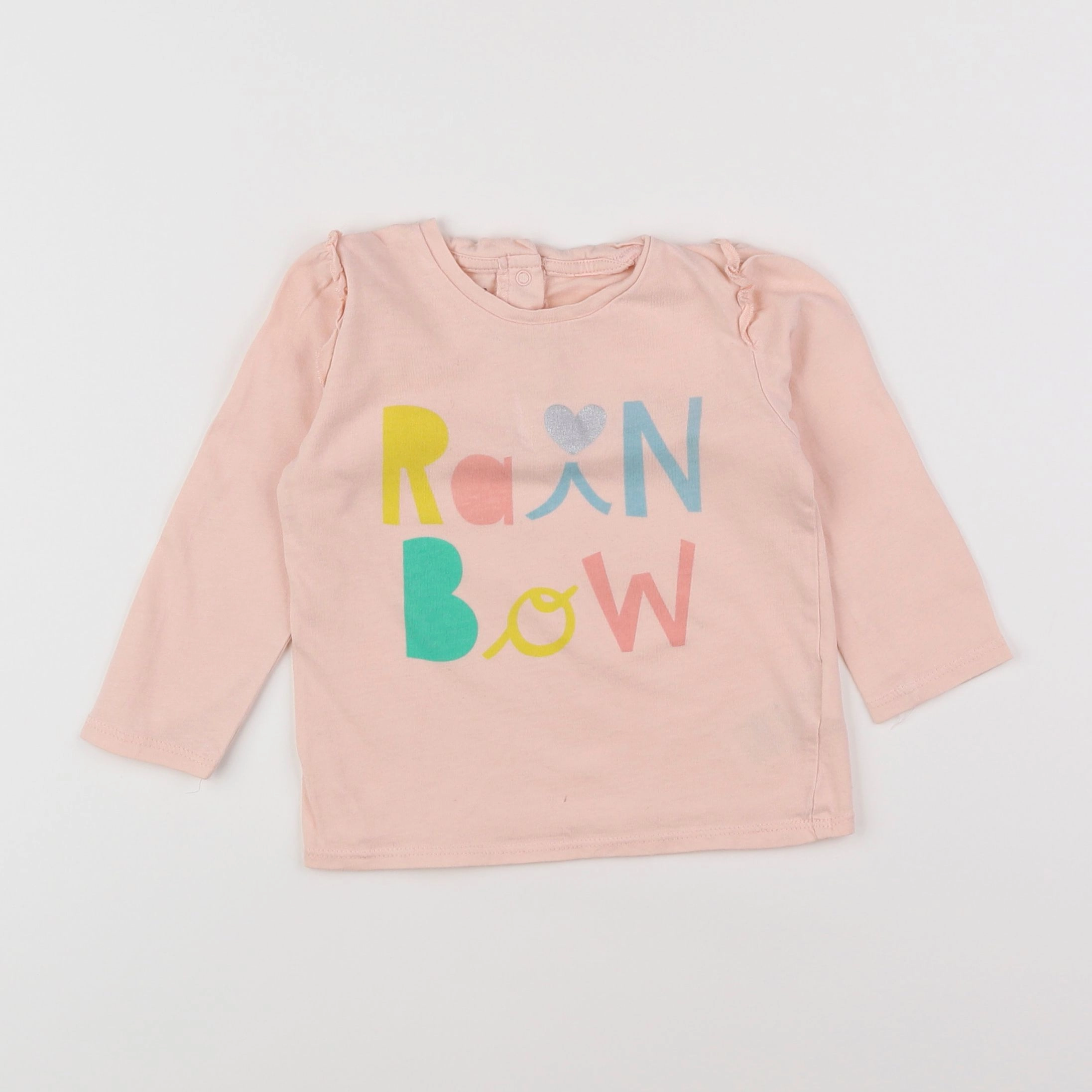 Vertbaudet - tee-shirt rose, multicolore - 18 mois