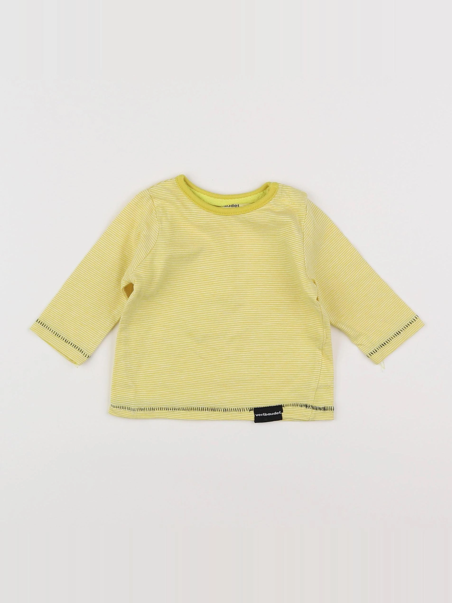 Vertbaudet - tee-shirt jaune - 3 mois