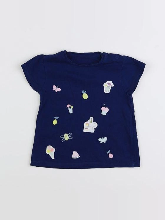 Vertbaudet - tee-shirt bleu - 18 mois