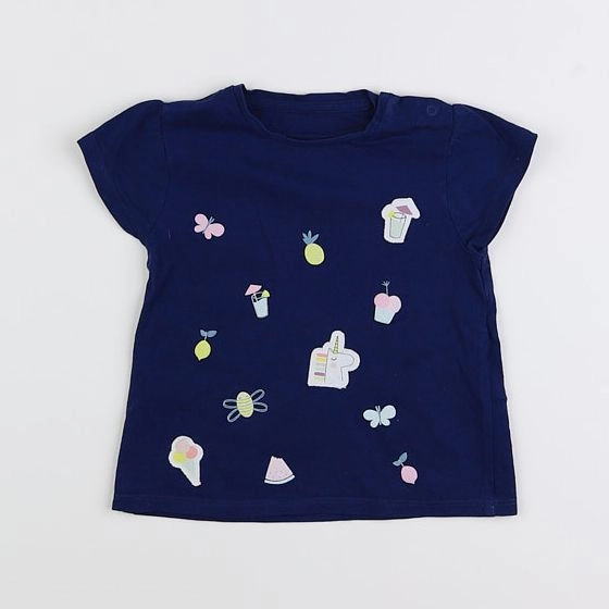 Vertbaudet - tee-shirt bleu - 18 mois