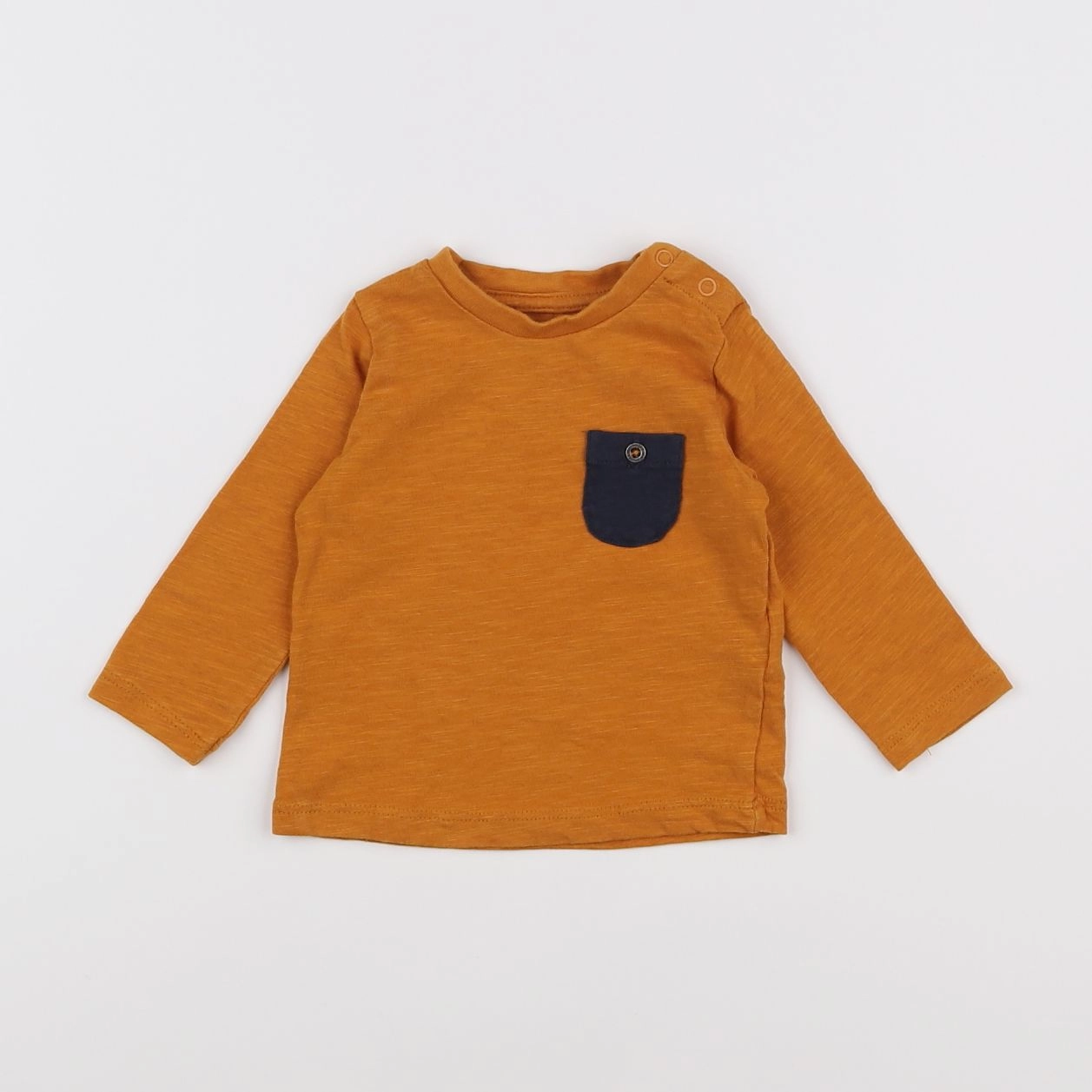 Vertbaudet - tee-shirt orange, bleu - 3 mois