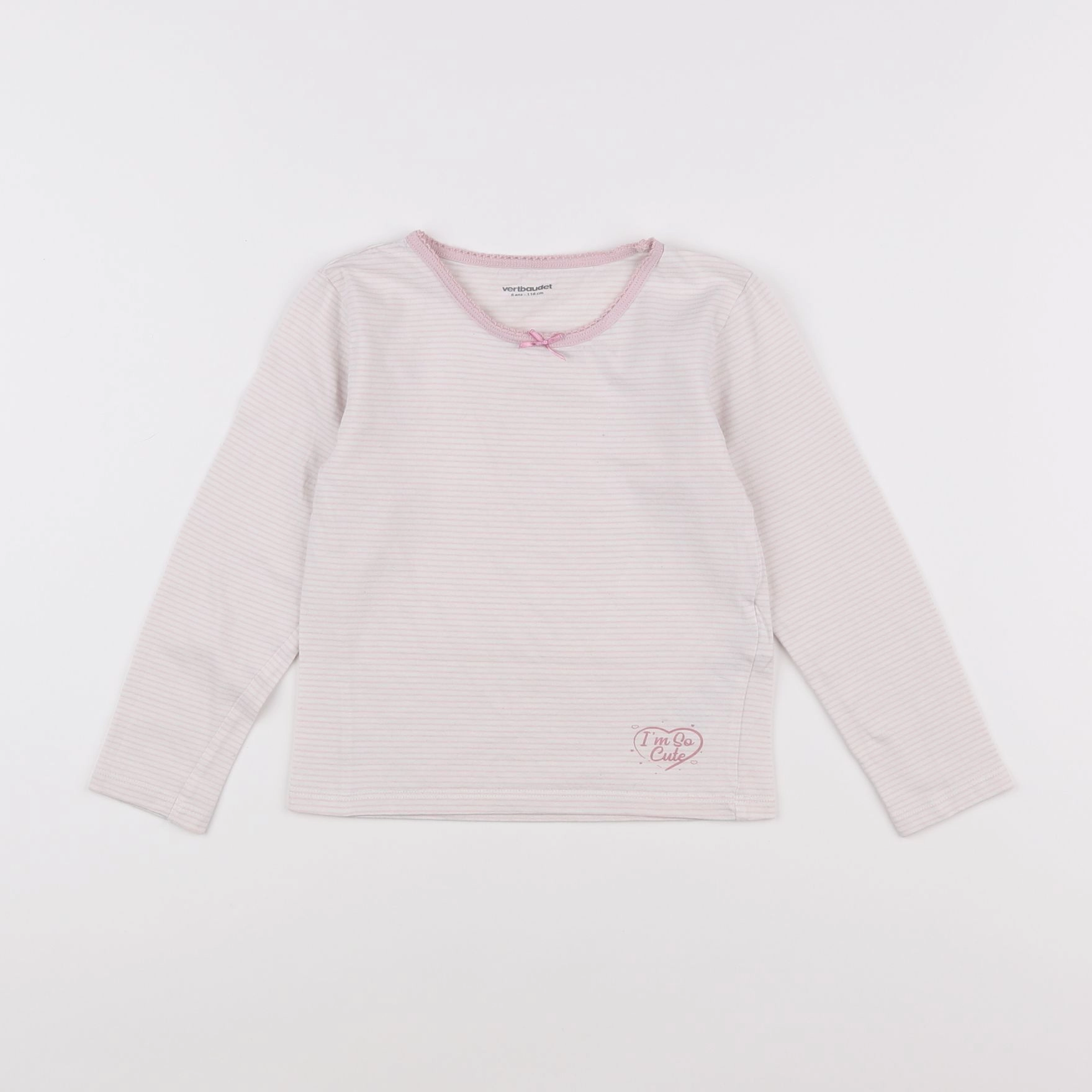 Vertbaudet - maillot de corps rose - 6 ans