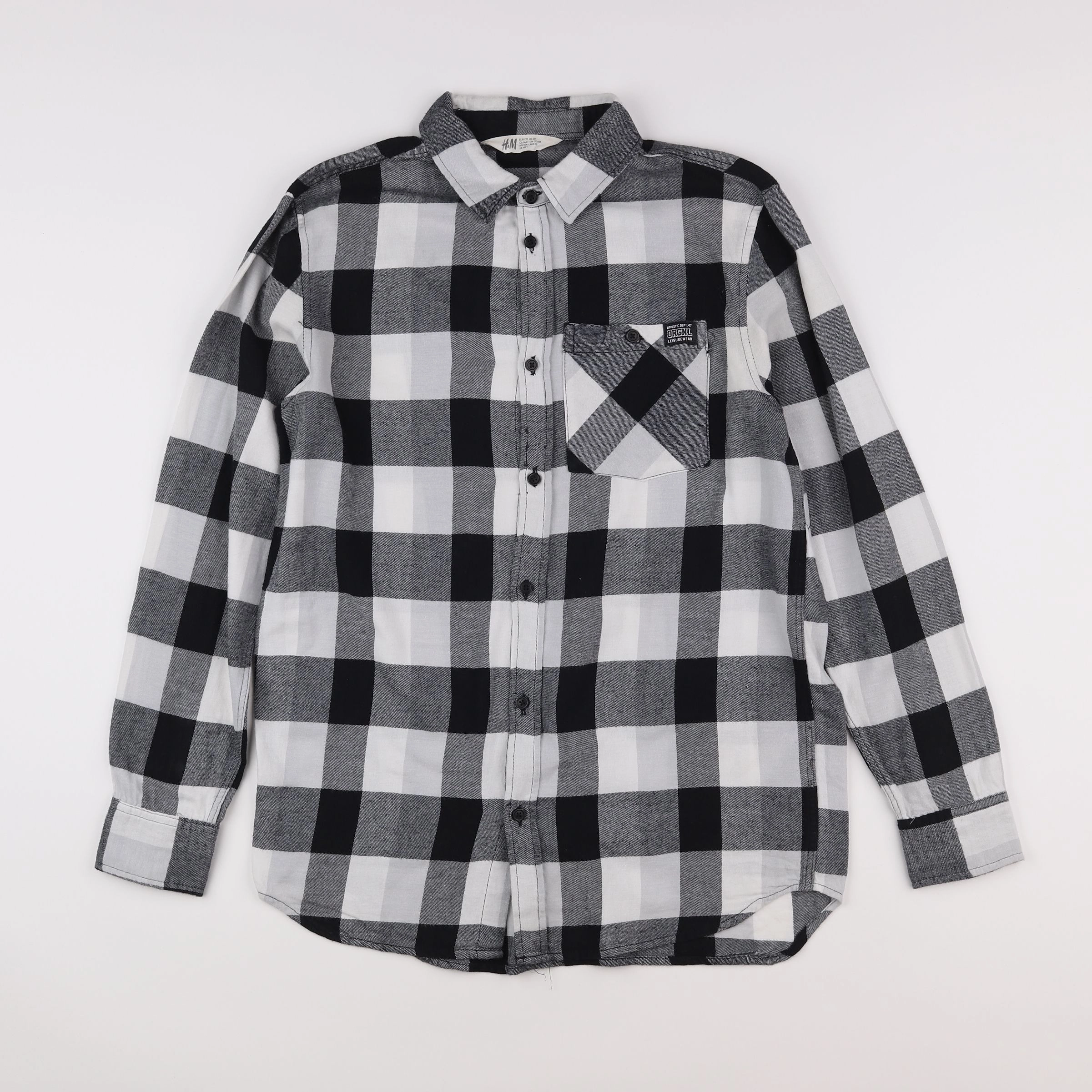 H&M - chemise blanc, noir - 14 ans