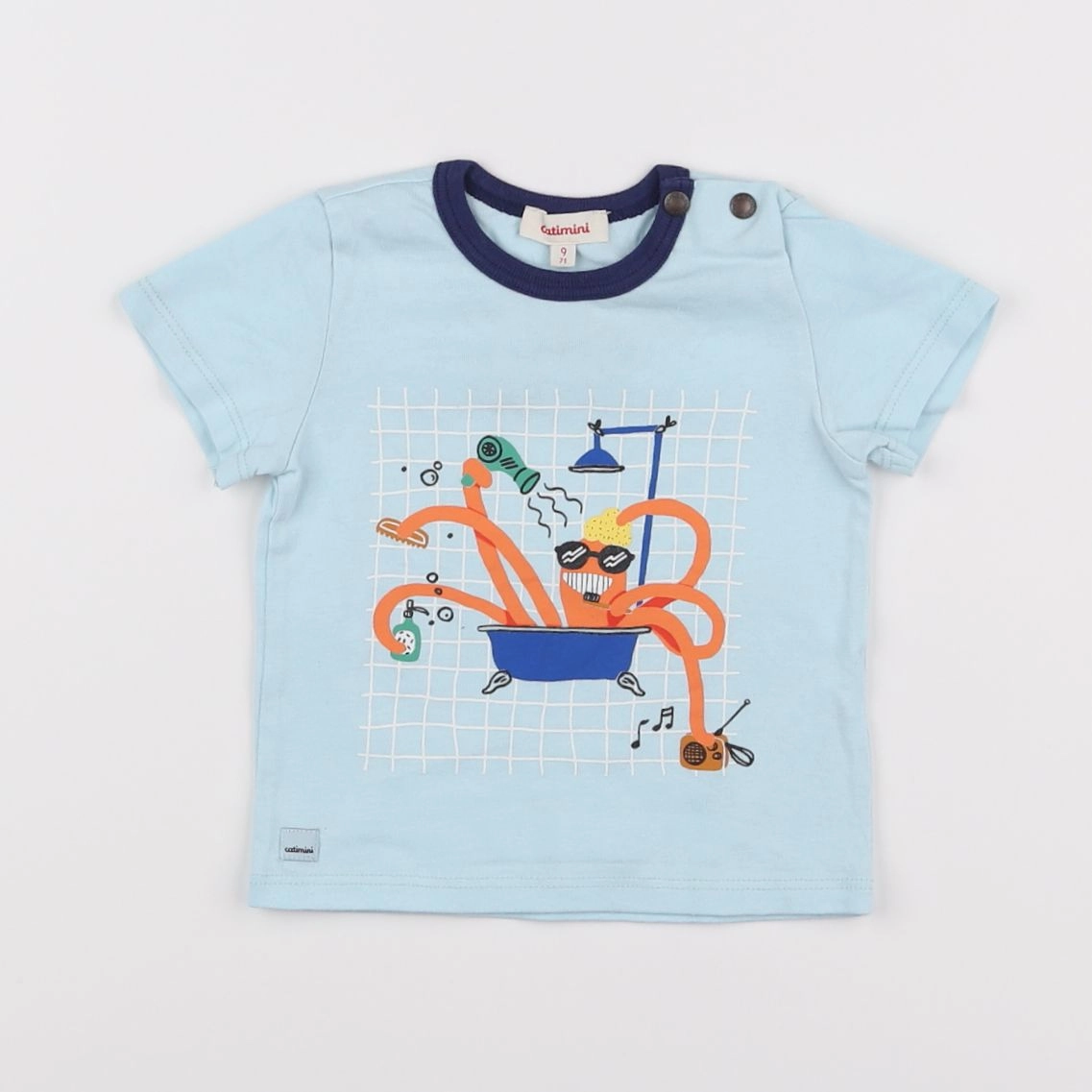 Catimini - tee-shirt bleu - 9 mois