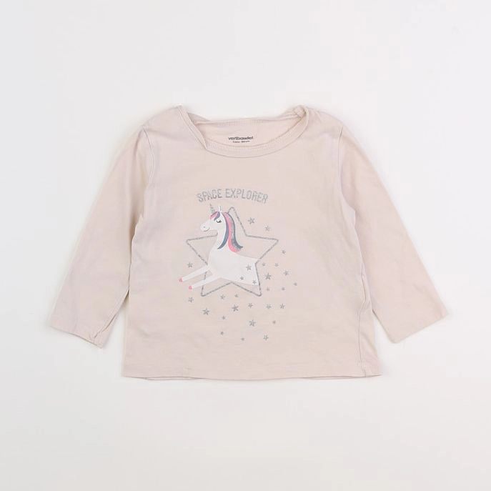 Vertbaudet - tee-shirt rose - 2 ans