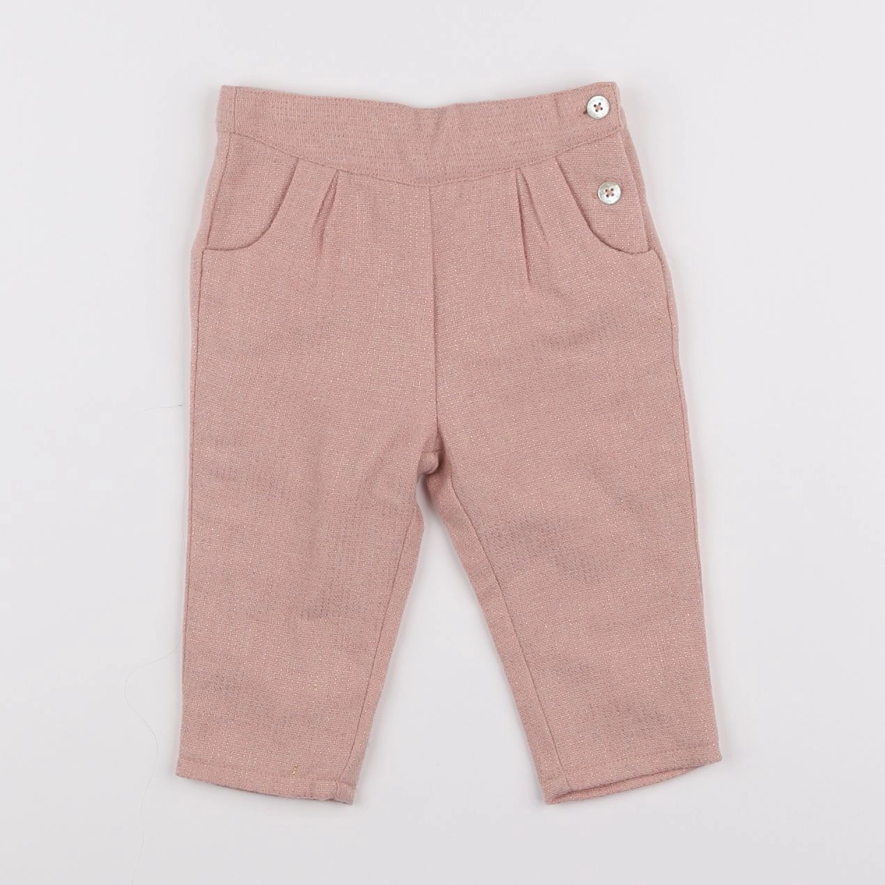 Natalys - pantalon rose, or - 9 mois