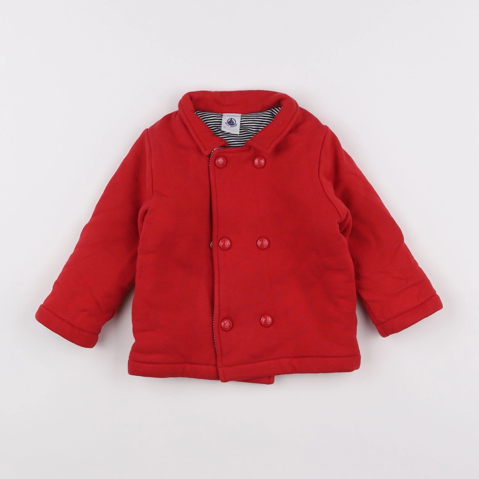 Petit Bateau - veste rouge - 12 mois