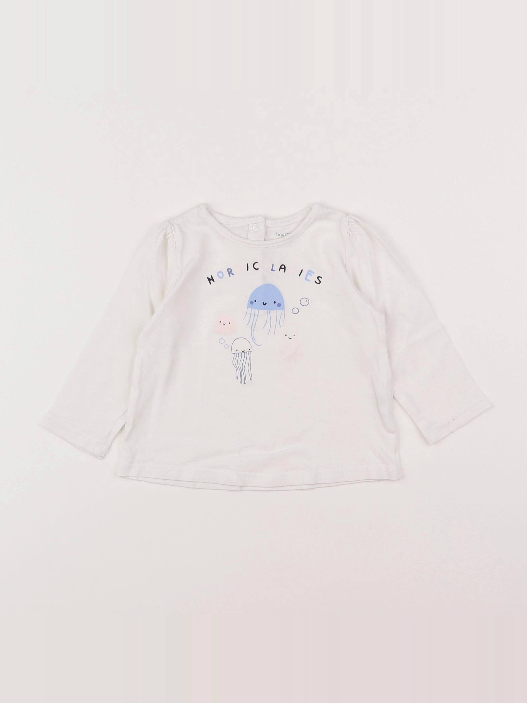 Boutchou - tee-shirt blanc - 9 mois