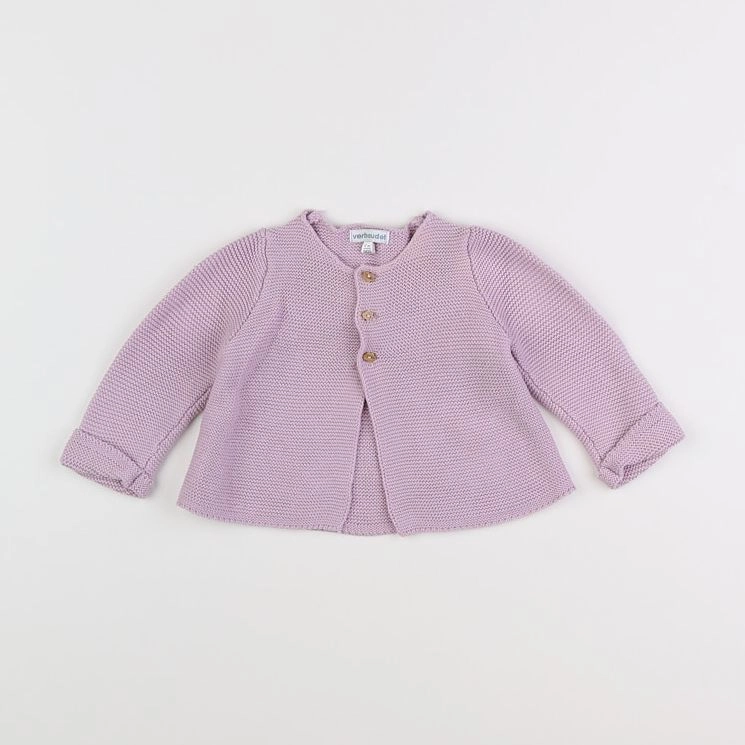 Vertbaudet - gilet violet - 6 mois