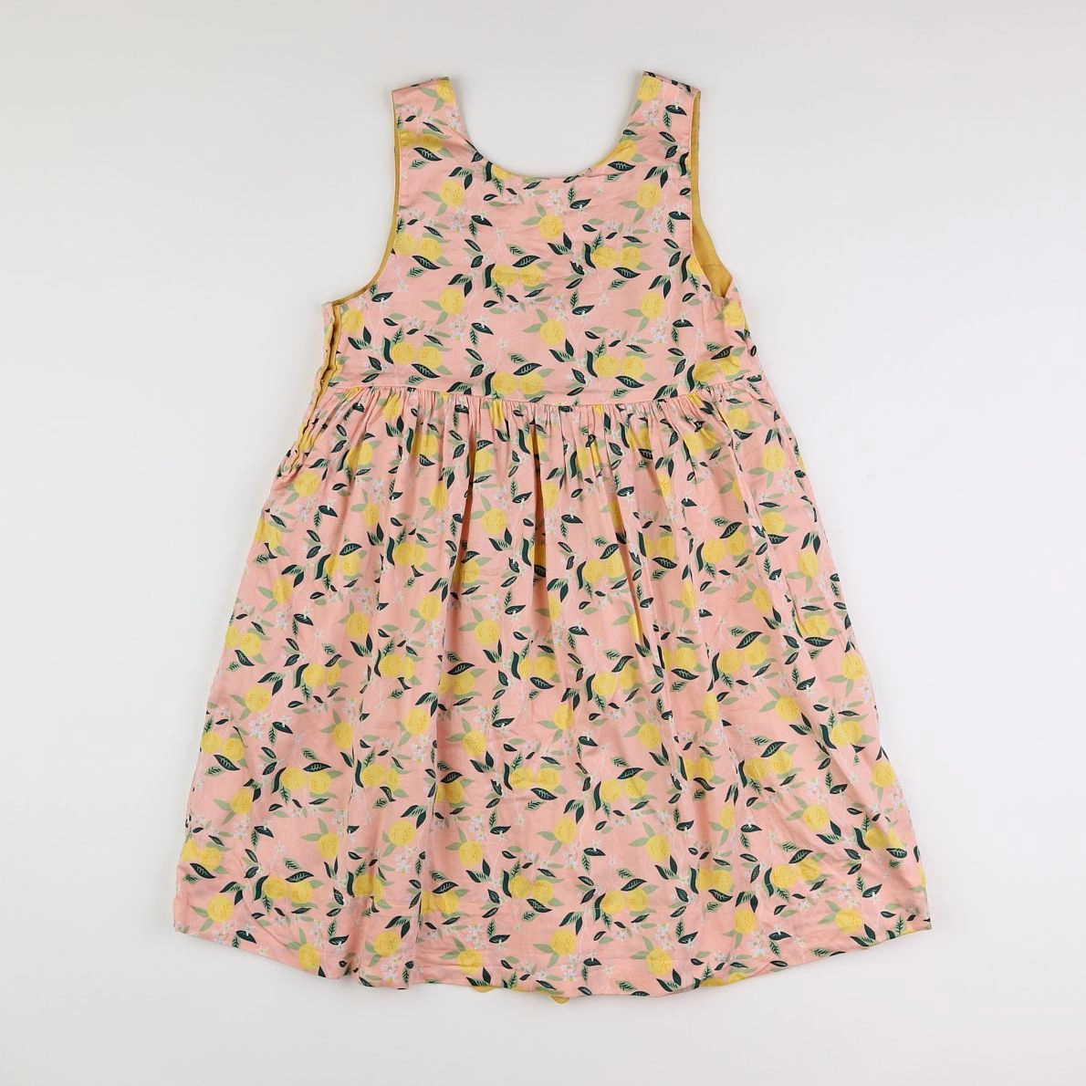 Vertbaudet - robe réversible rose, jaune - 13/14 ans