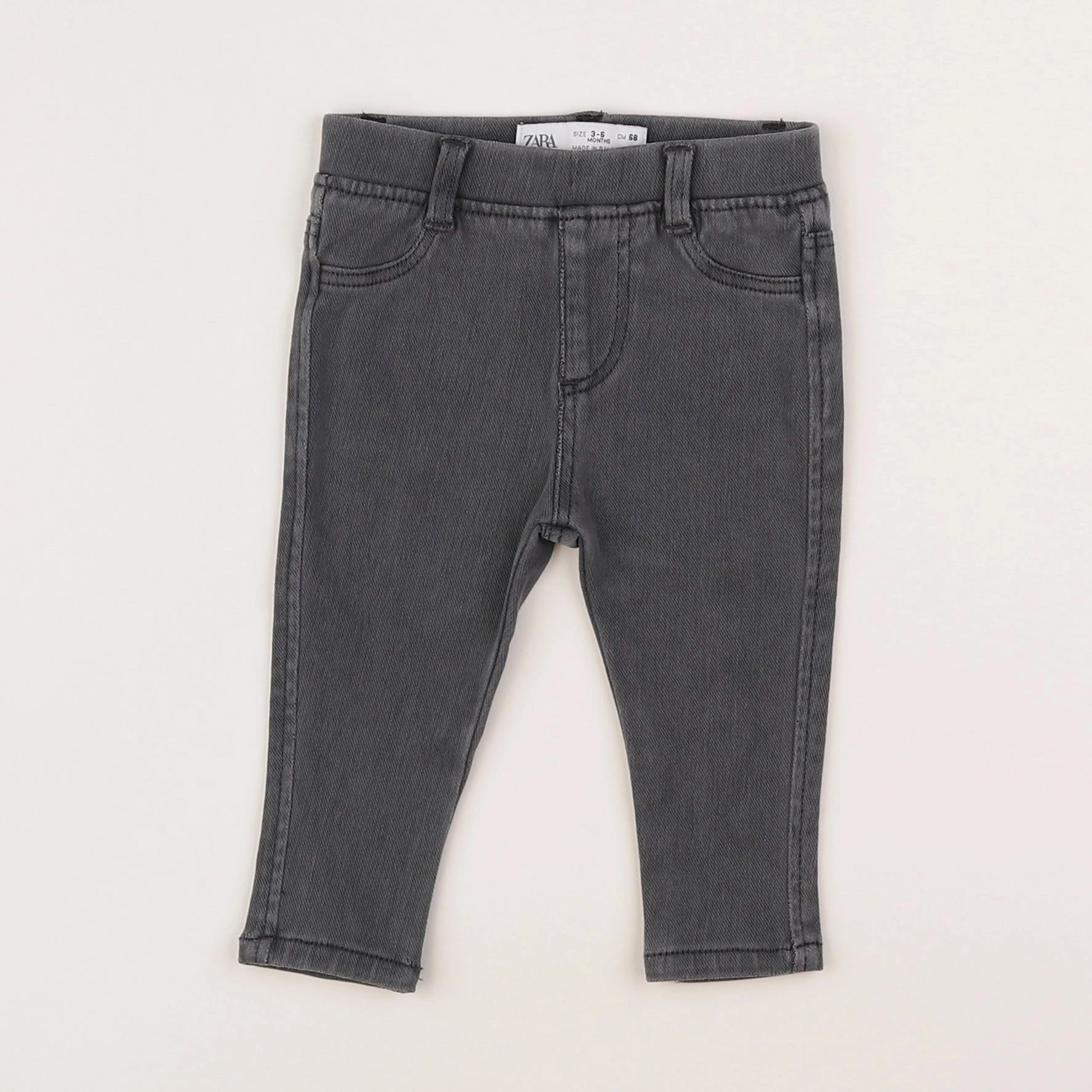 Zara - jegging gris - 3/6 mois