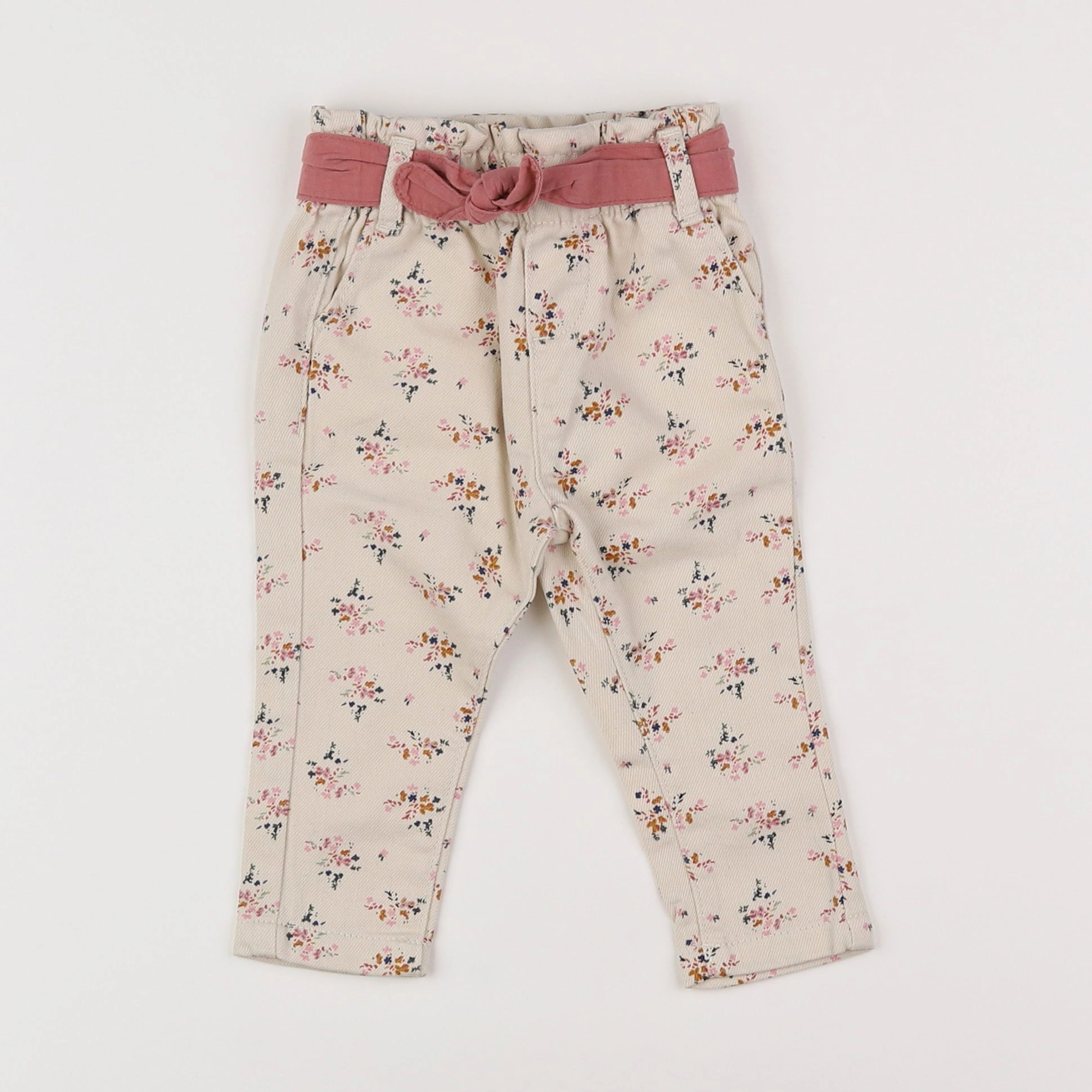 Vertbaudet - pantalon beige - 6 mois