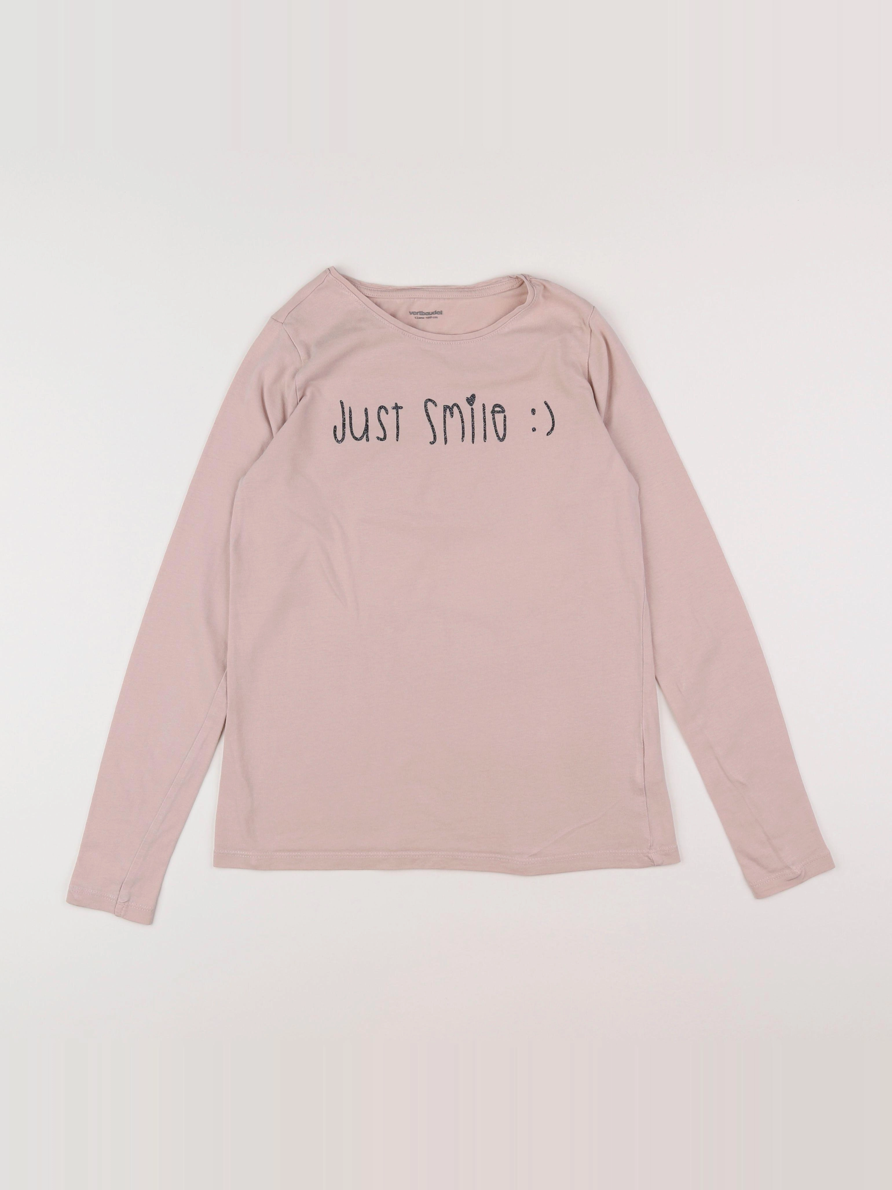 Vertbaudet - tee-shirt rose - 12 ans